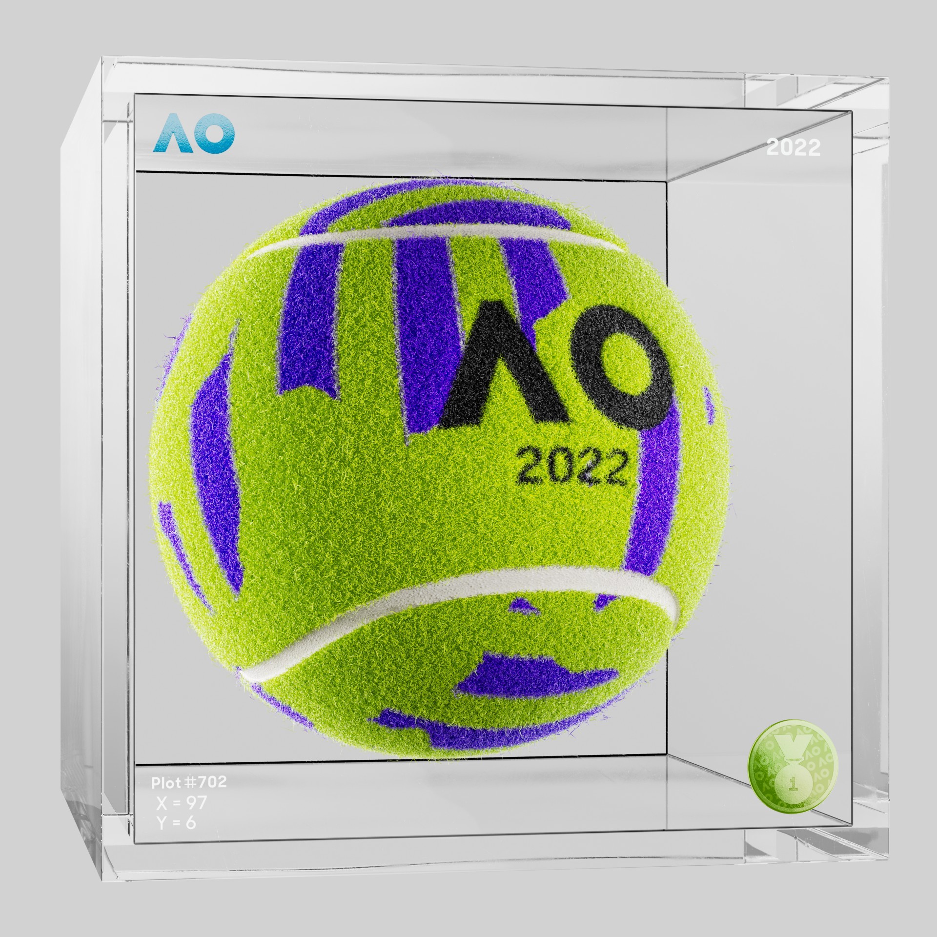 The Australian Open - The Australian Open Art Ball - AO Art Ball #832 - NFT # 832