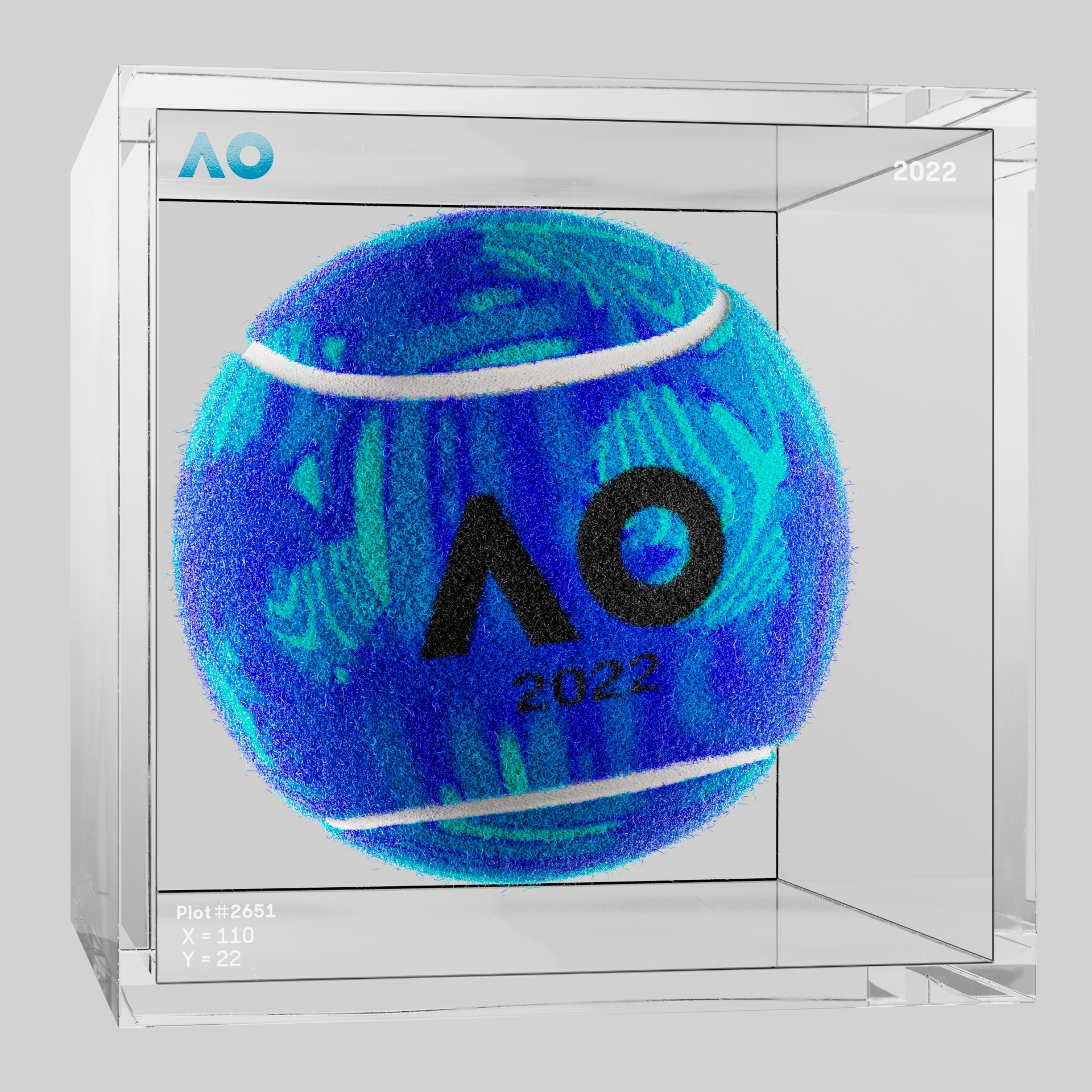 The Australian Open - The Australian Open Art Ball - AO Art Ball #833 - NFT # 833