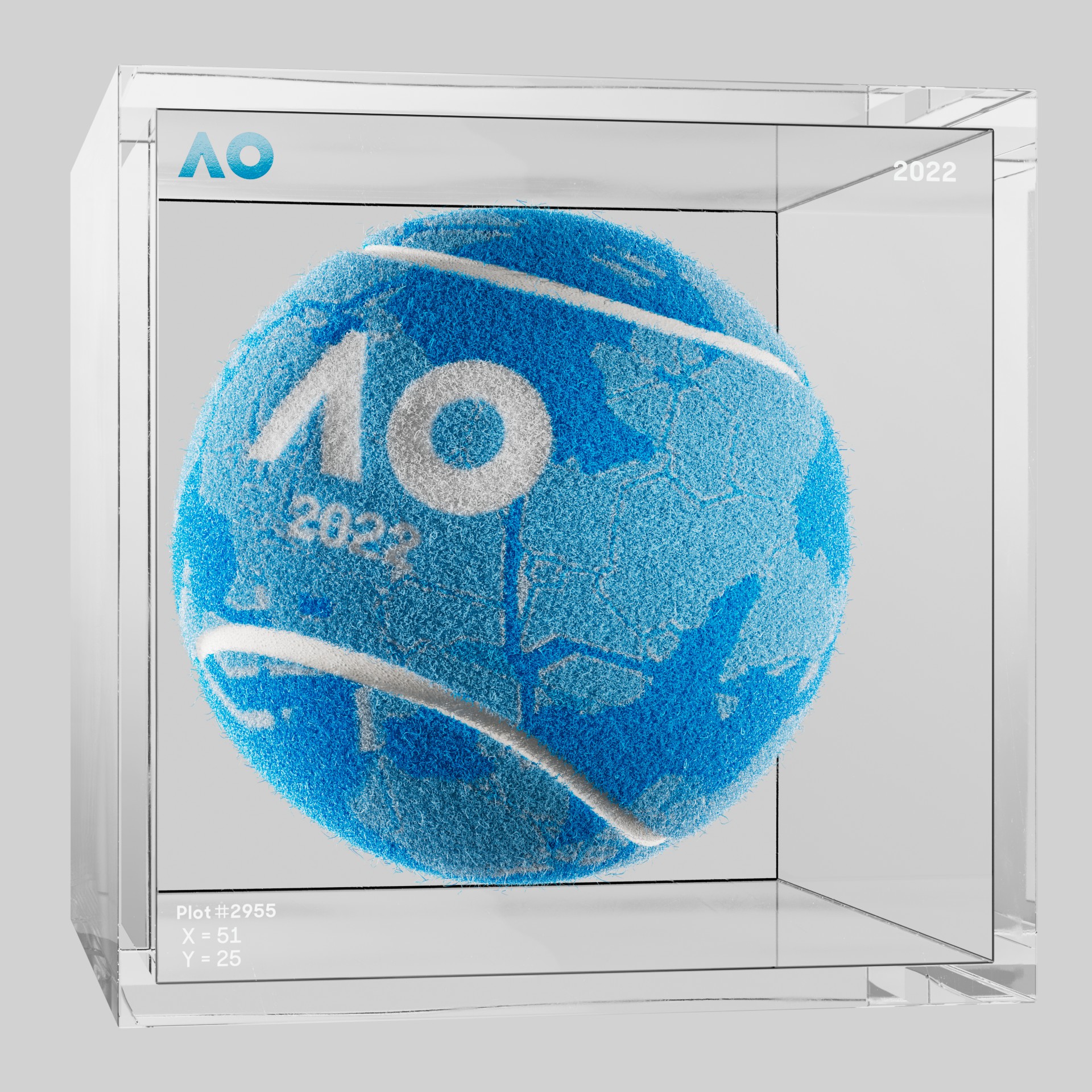 The Australian Open - The Australian Open Art Ball - AO Art Ball #838 - NFT # 838