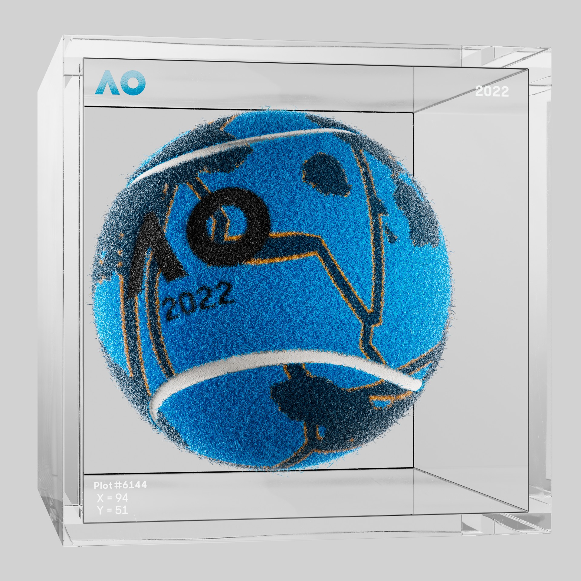 The Australian Open - The Australian Open Art Ball - AO Art Ball #840 - NFT # 840