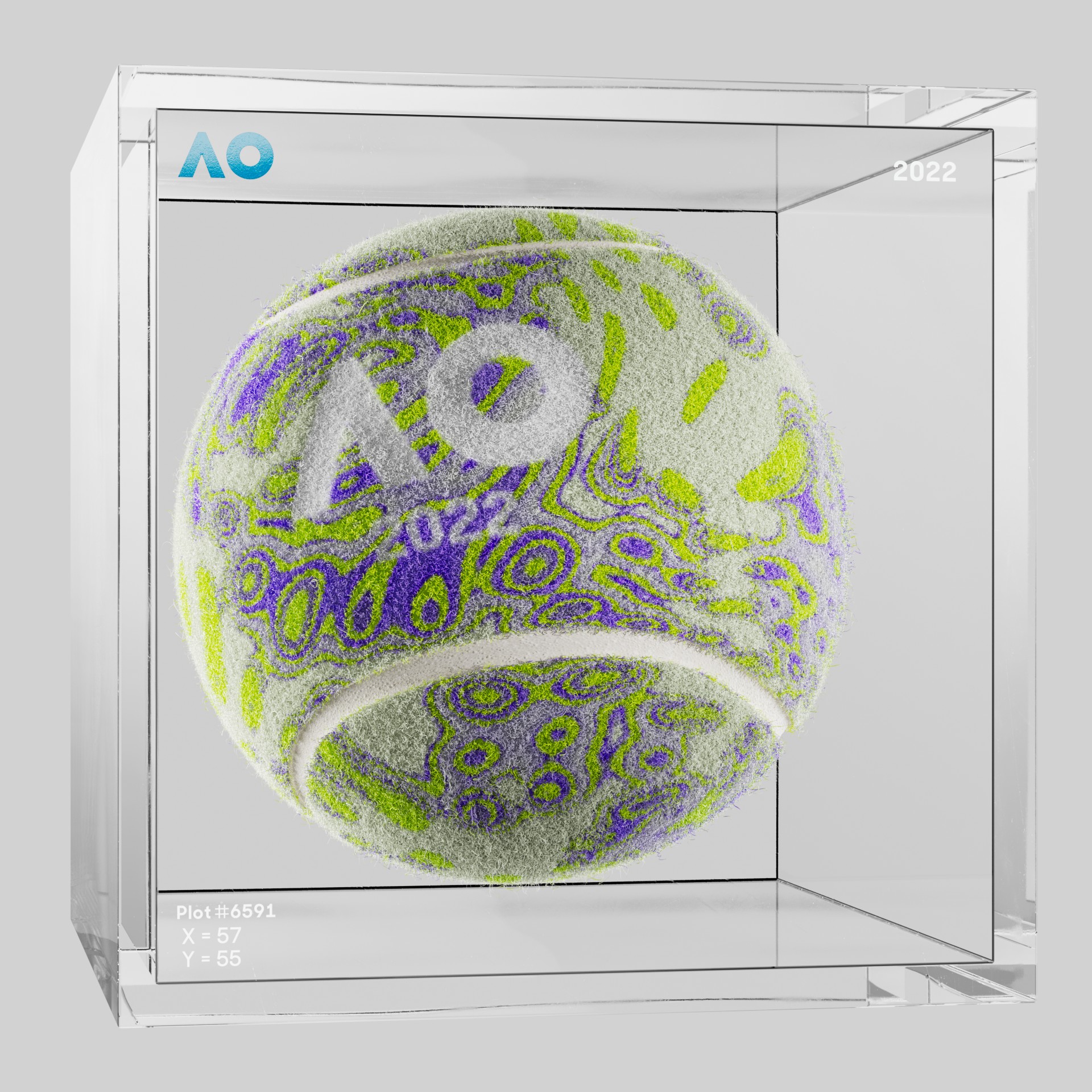 The Australian Open - The Australian Open Art Ball - AO Art Ball #843 - NFT # 843