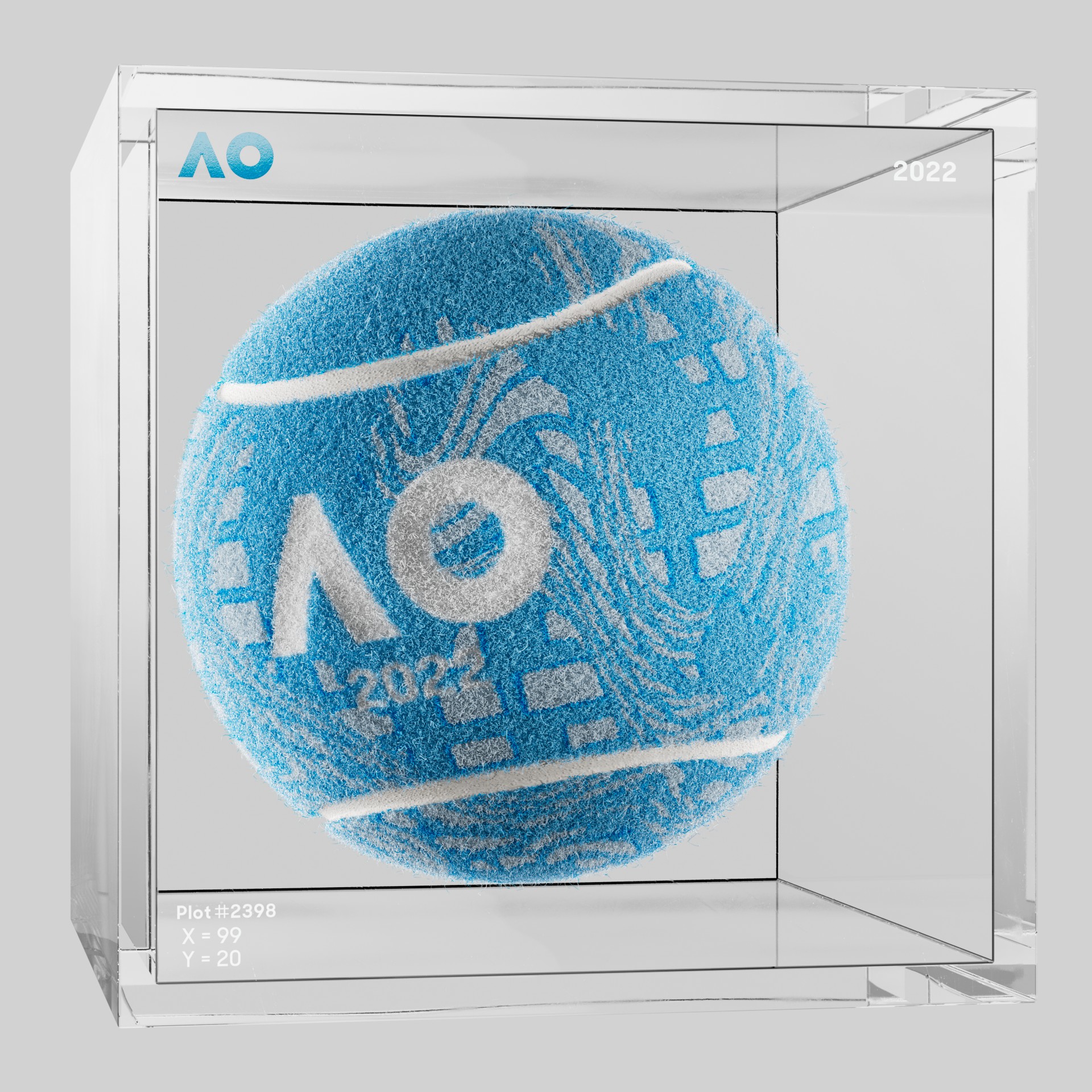 The Australian Open - The Australian Open Art Ball - AO Art Ball #845 - NFT # 845