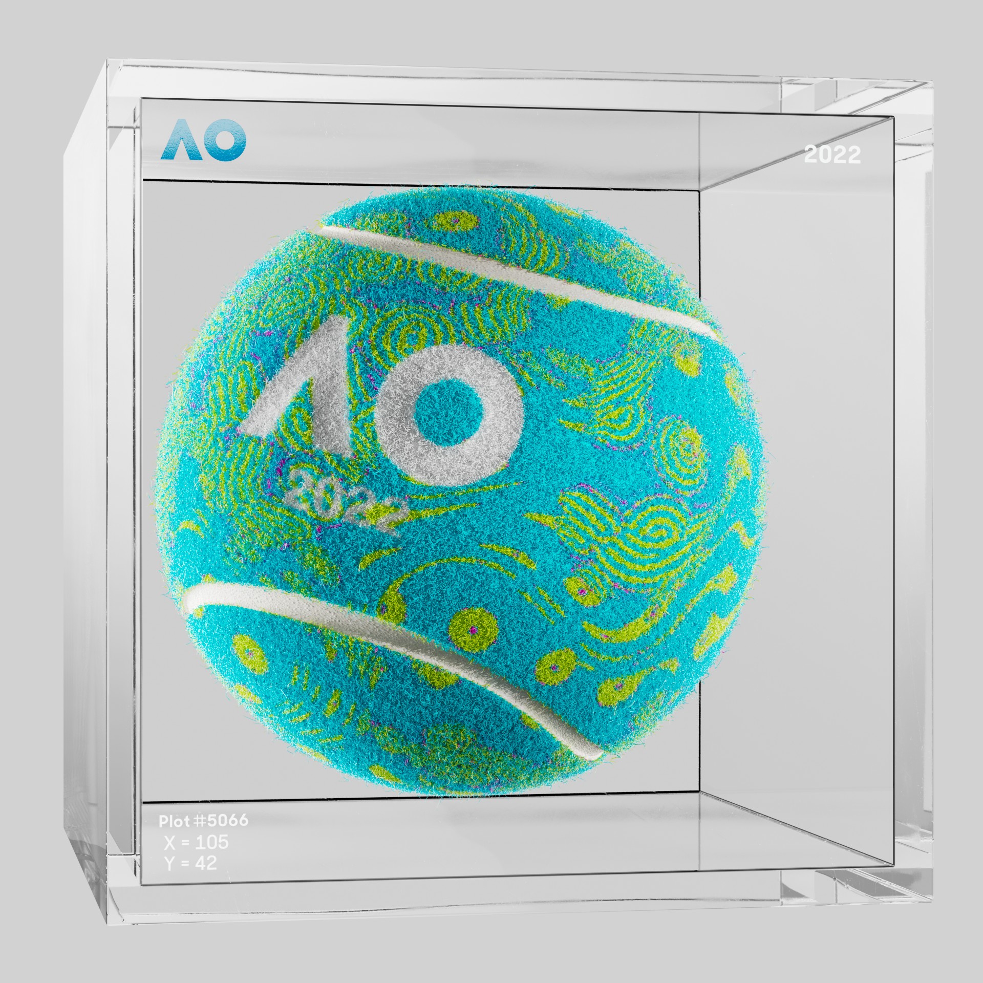 The Australian Open - The Australian Open Art Ball - AO Art Ball #846 - NFT # 846