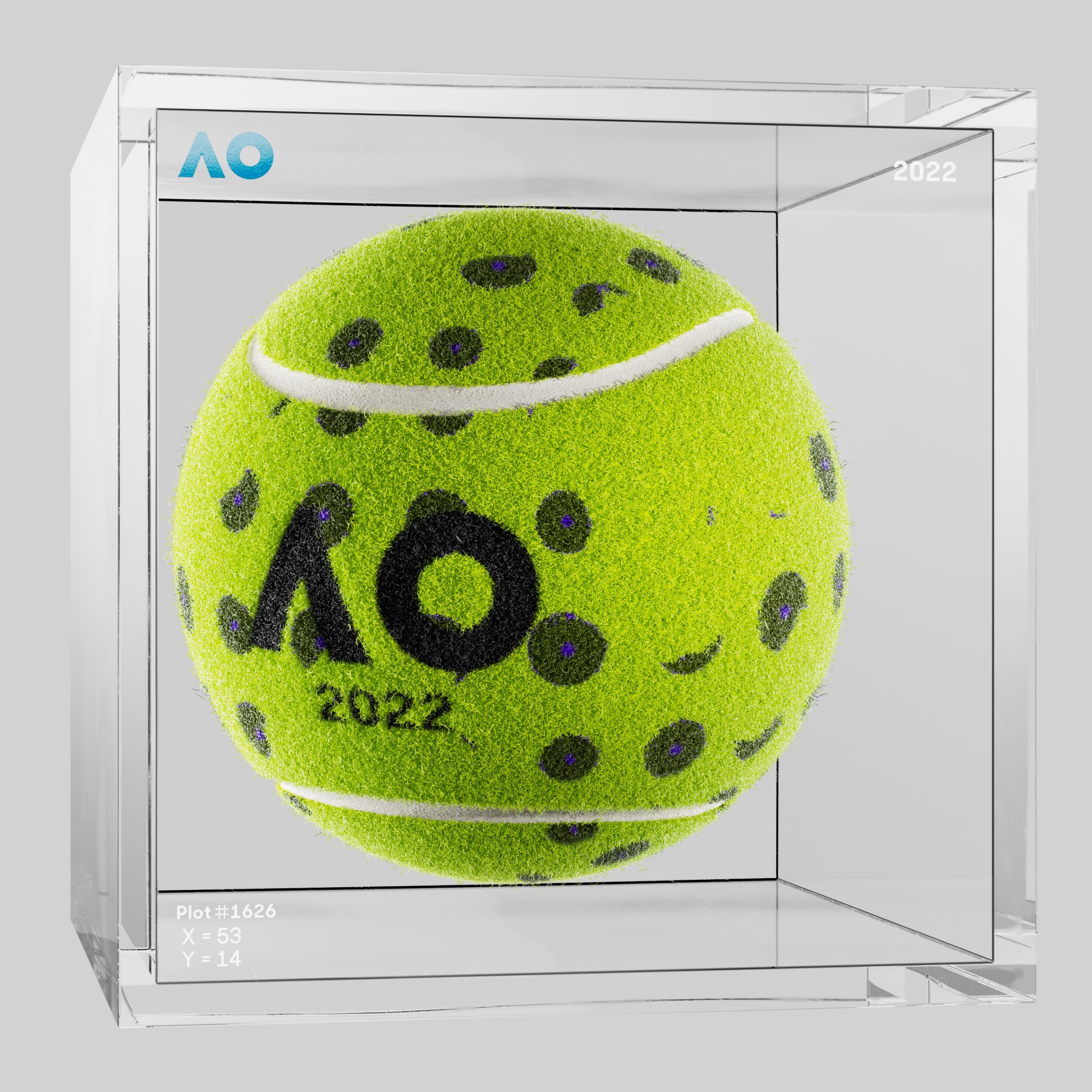 The Australian Open - The Australian Open Art Ball - AO Art Ball #852 - NFT # 852