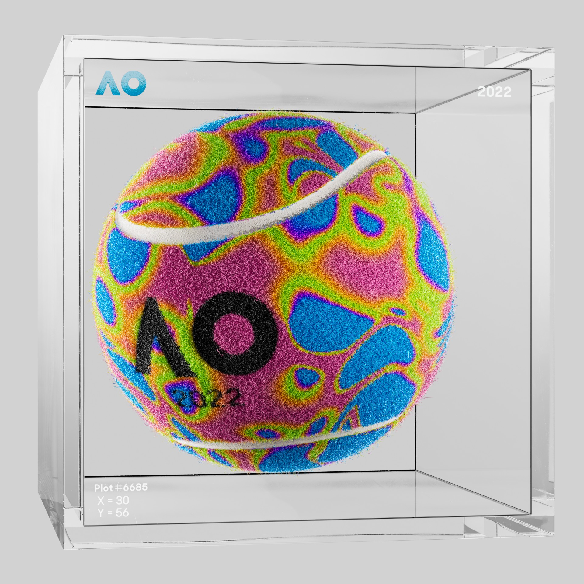 The Australian Open - The Australian Open Art Ball - AO Art Ball #854 - NFT # 854