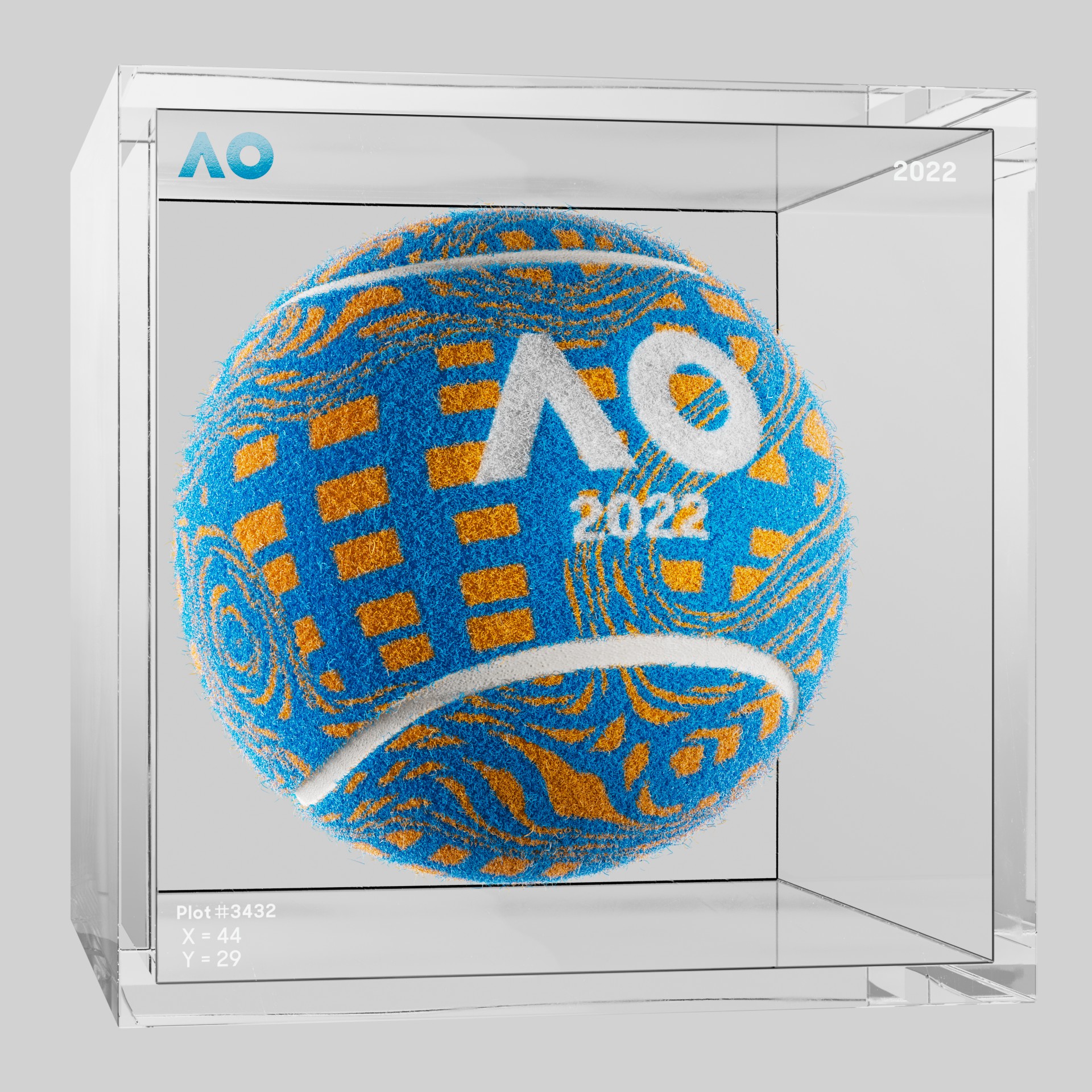 The Australian Open - The Australian Open Art Ball - AO Art Ball #855 - NFT # 855