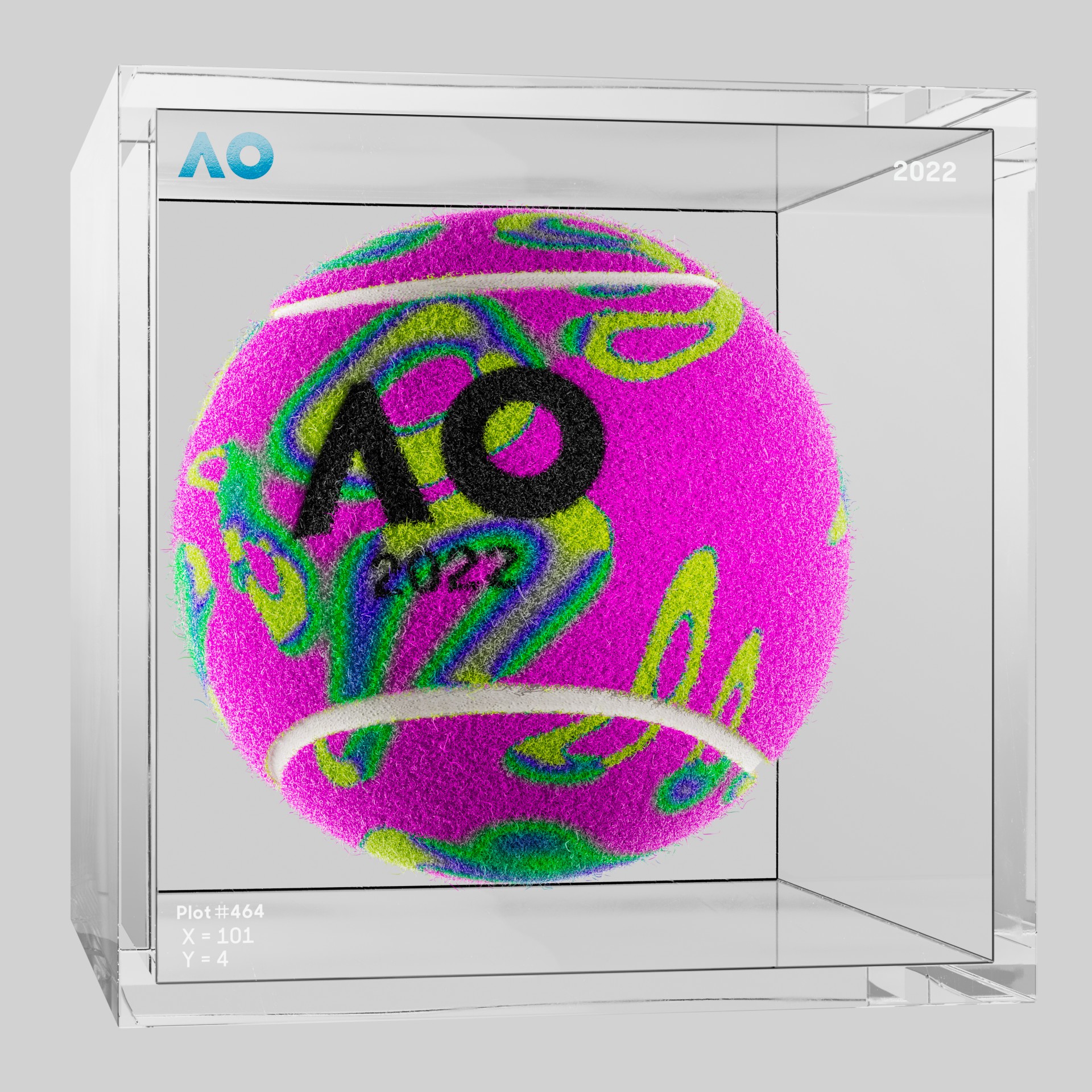 The Australian Open - The Australian Open Art Ball - AO Art Ball #858 - NFT # 858