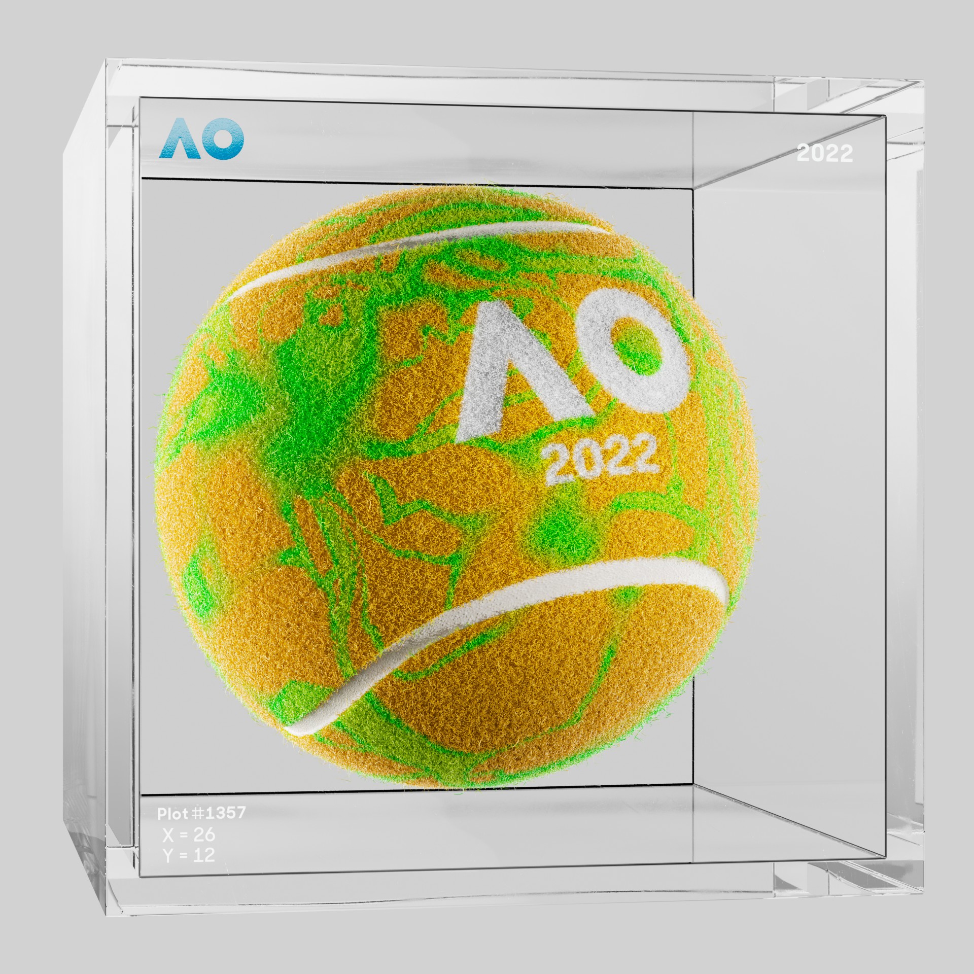 The Australian Open - The Australian Open Art Ball - AO Art Ball #859 - NFT # 859