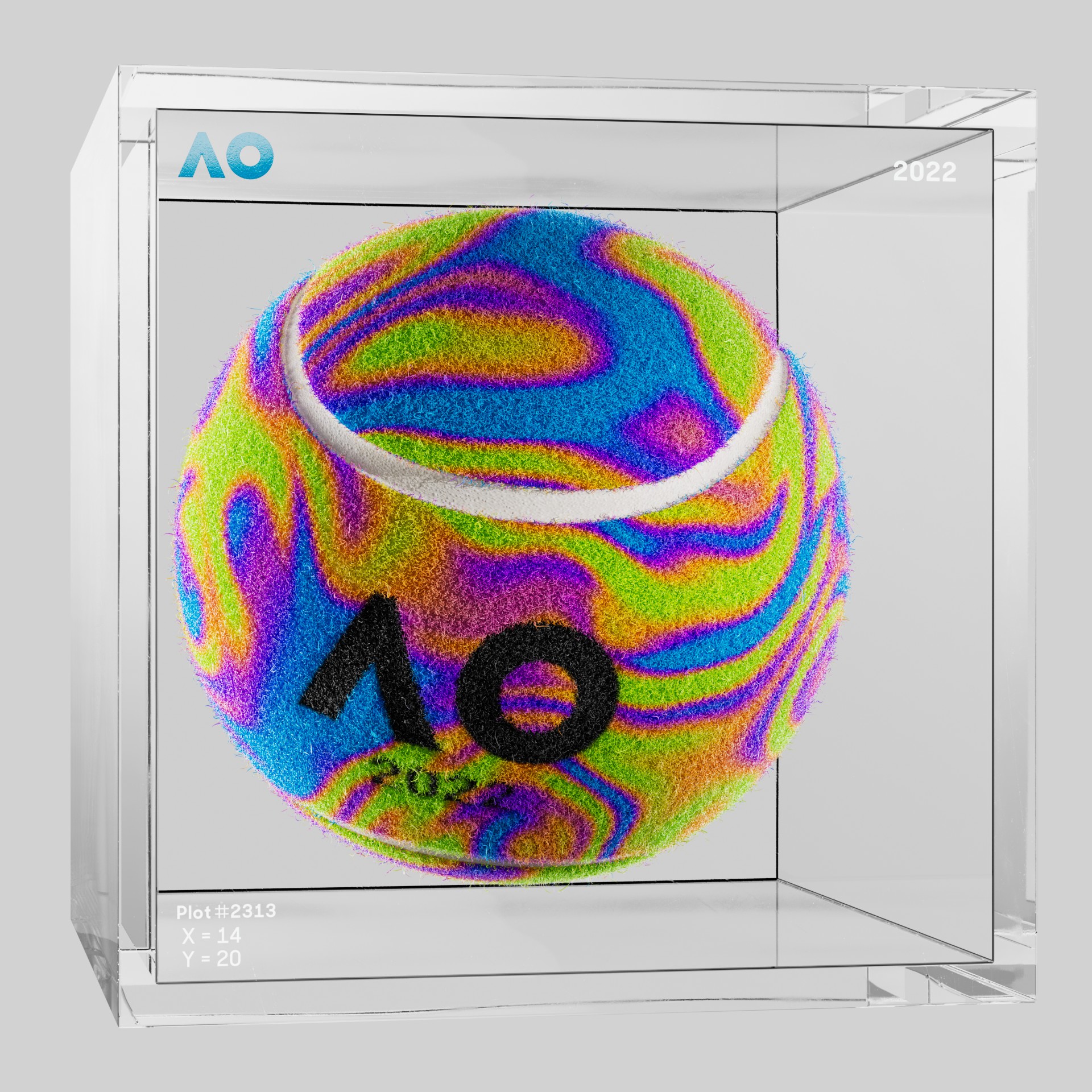 The Australian Open - The Australian Open Art Ball - AO Art Ball #87 - NFT # 87