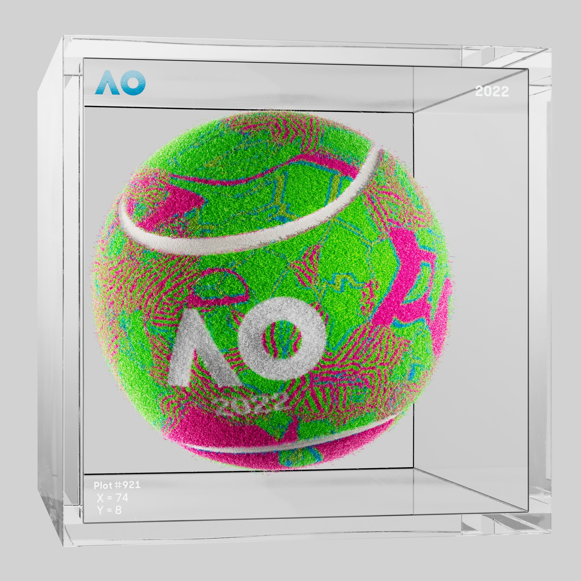 The Australian Open - The Australian Open Art Ball - AO Art Ball #876 - NFT # 876