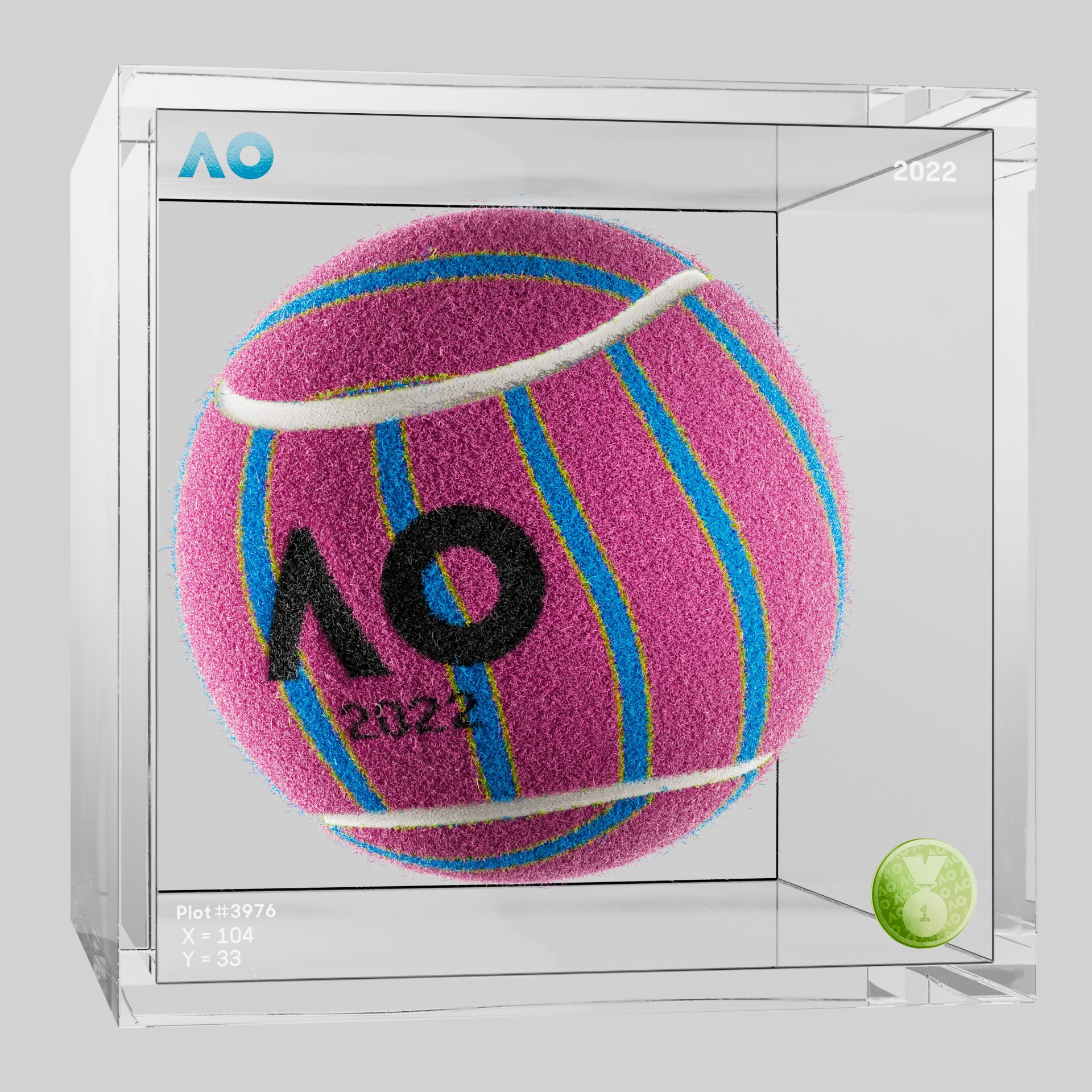 The Australian Open - The Australian Open Art Ball - AO Art Ball #882 - NFT # 882