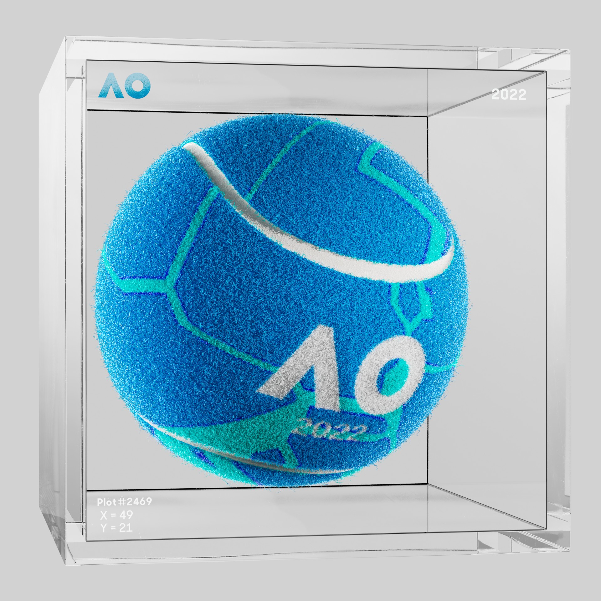 The Australian Open - The Australian Open Art Ball - AO Art Ball #884 - NFT # 884
