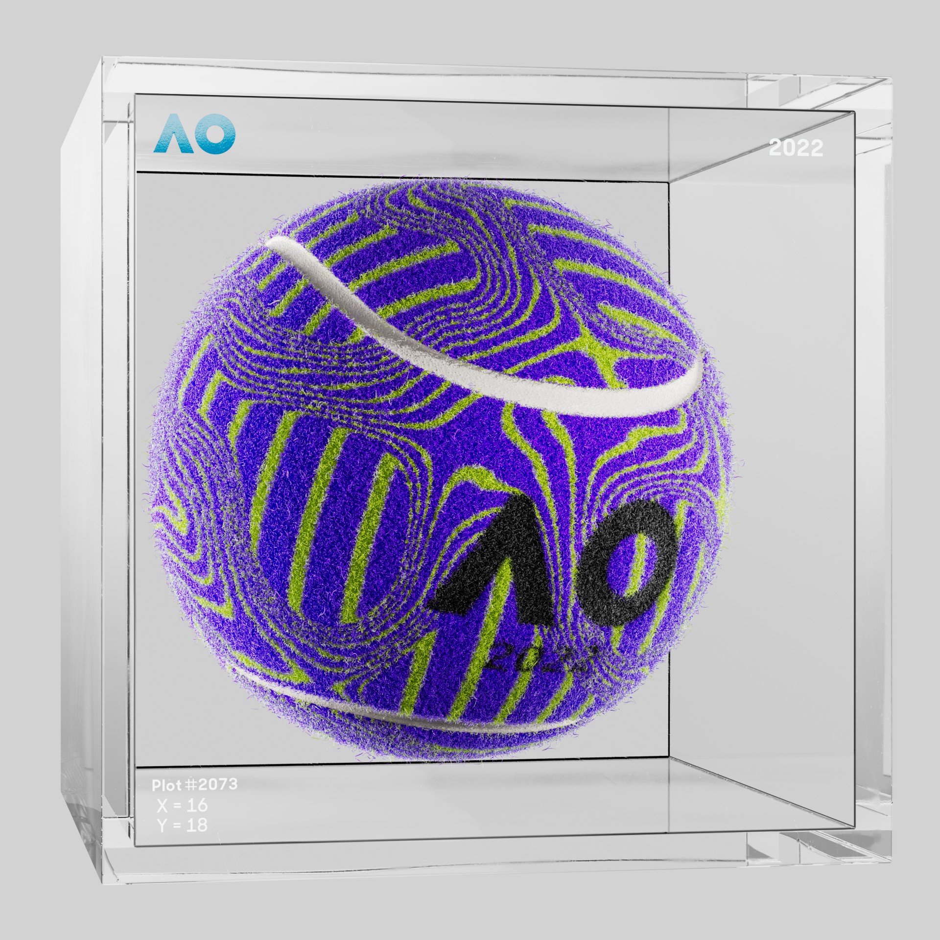 The Australian Open - The Australian Open Art Ball - AO Art Ball #887 - NFT # 887