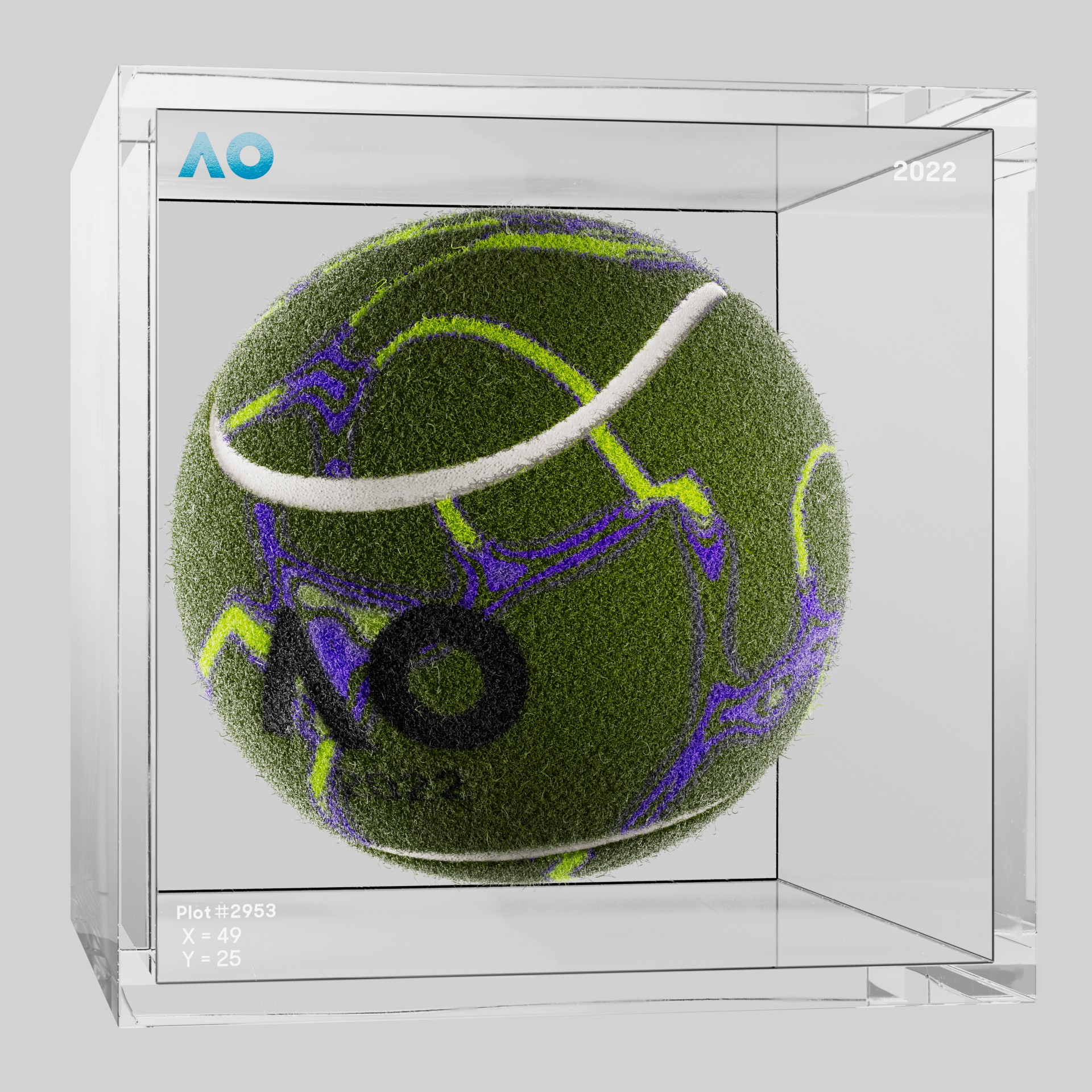 The Australian Open - The Australian Open Art Ball - AO Art Ball #888 - NFT # 888