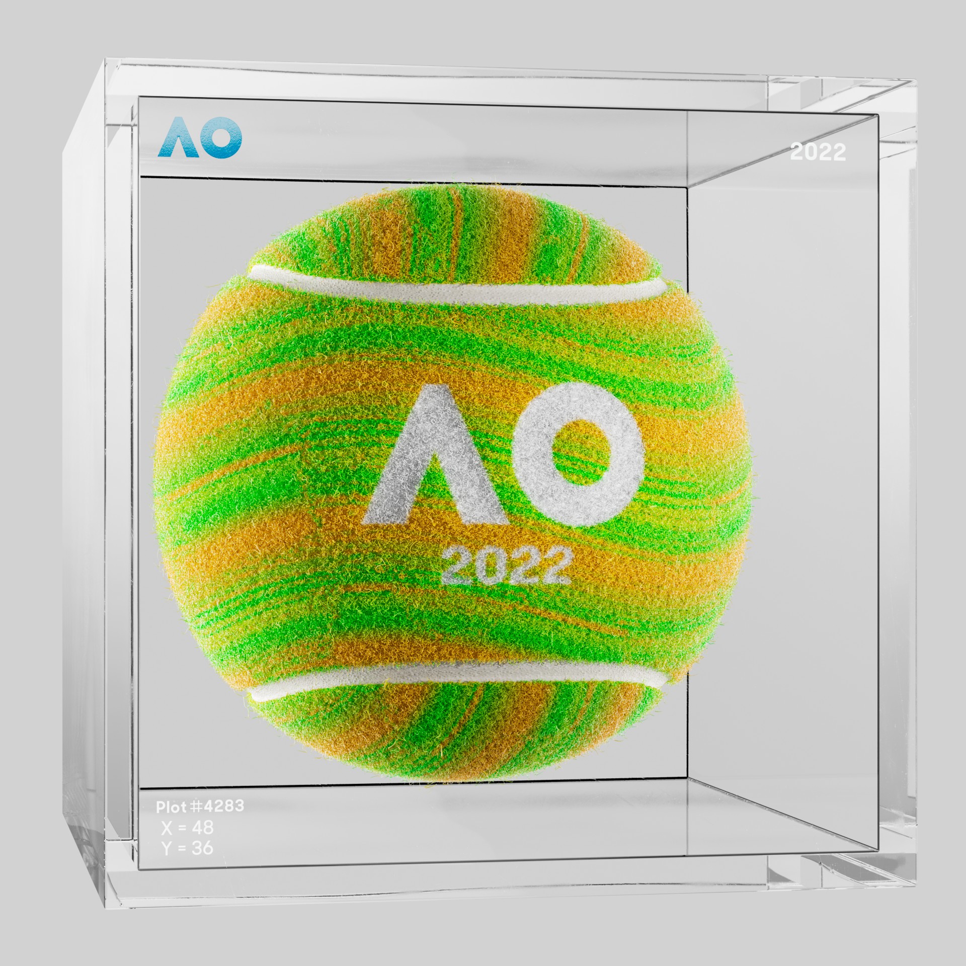 The Australian Open - The Australian Open Art Ball - AO Art Ball #889 - NFT # 889