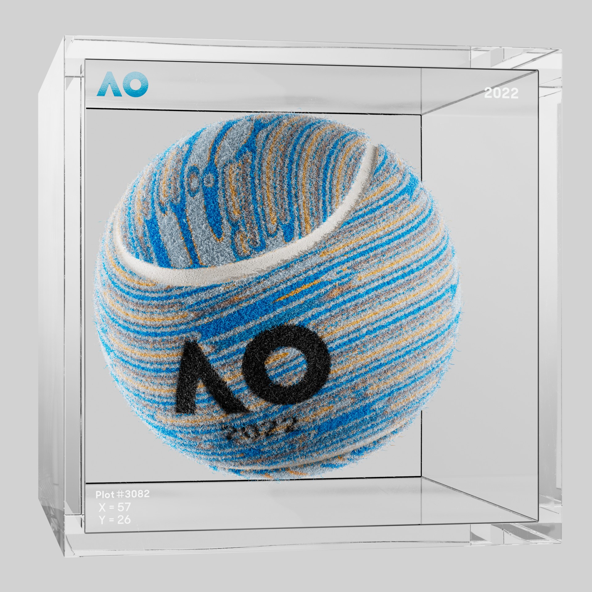 The Australian Open - The Australian Open Art Ball - AO Art Ball #891 - NFT # 891