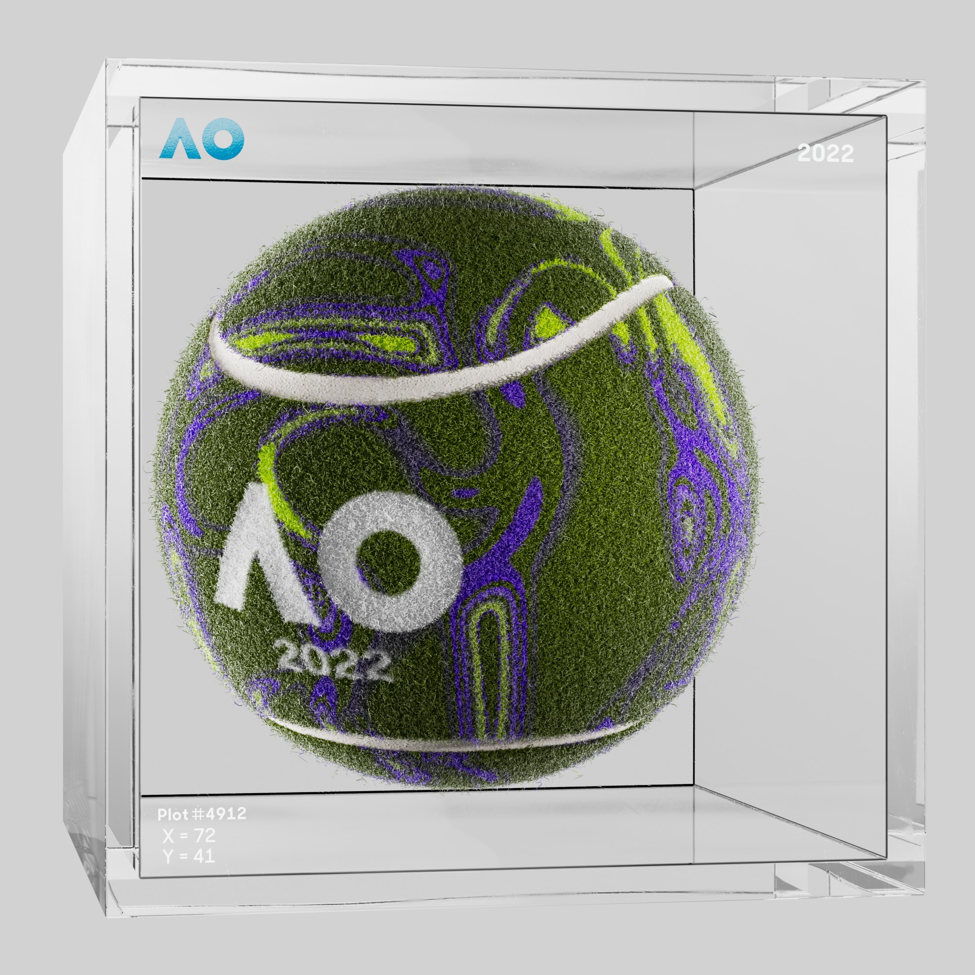 The Australian Open - The Australian Open Art Ball - AO Art Ball #893 - NFT # 893