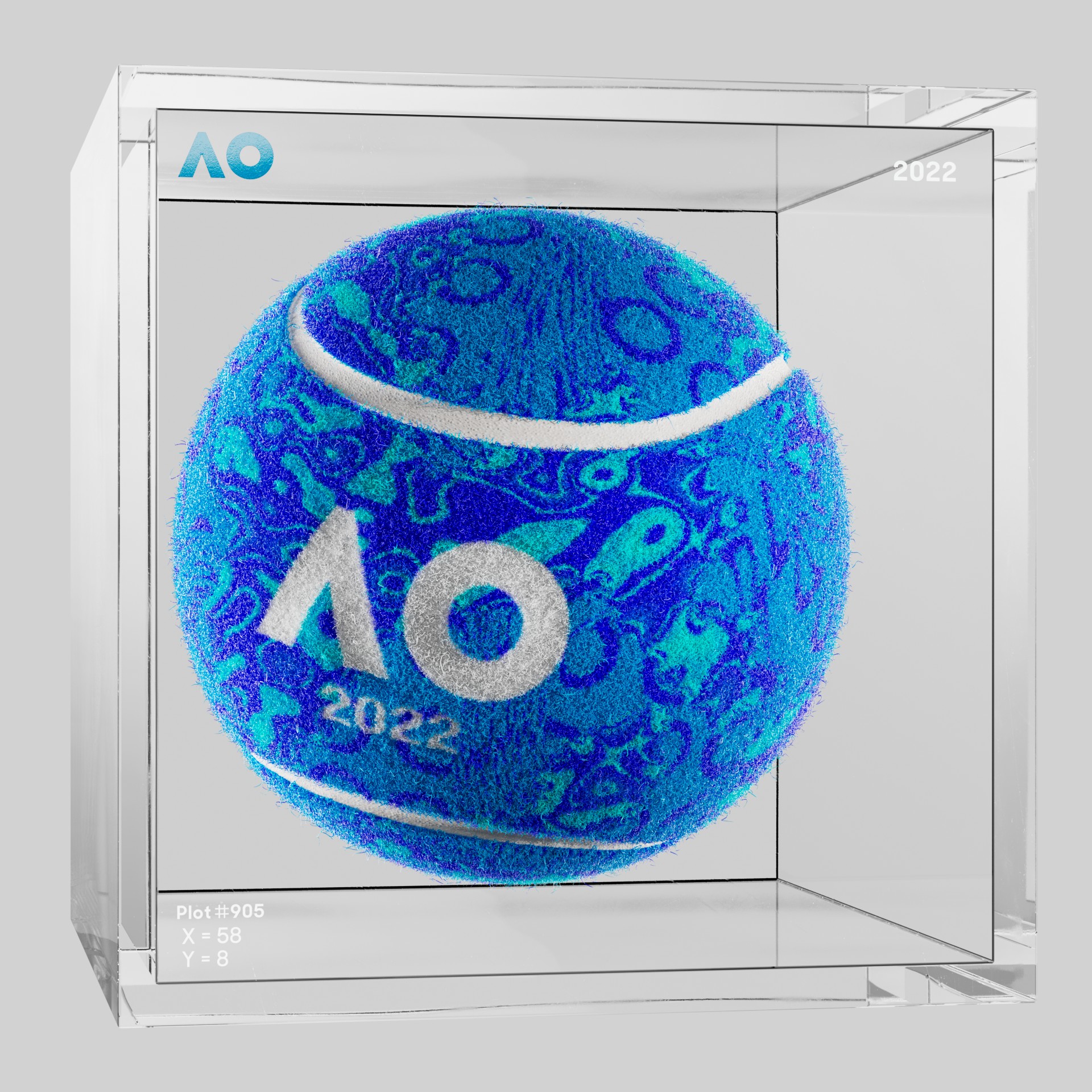 The Australian Open - The Australian Open Art Ball - AO Art Ball #895 - NFT # 895