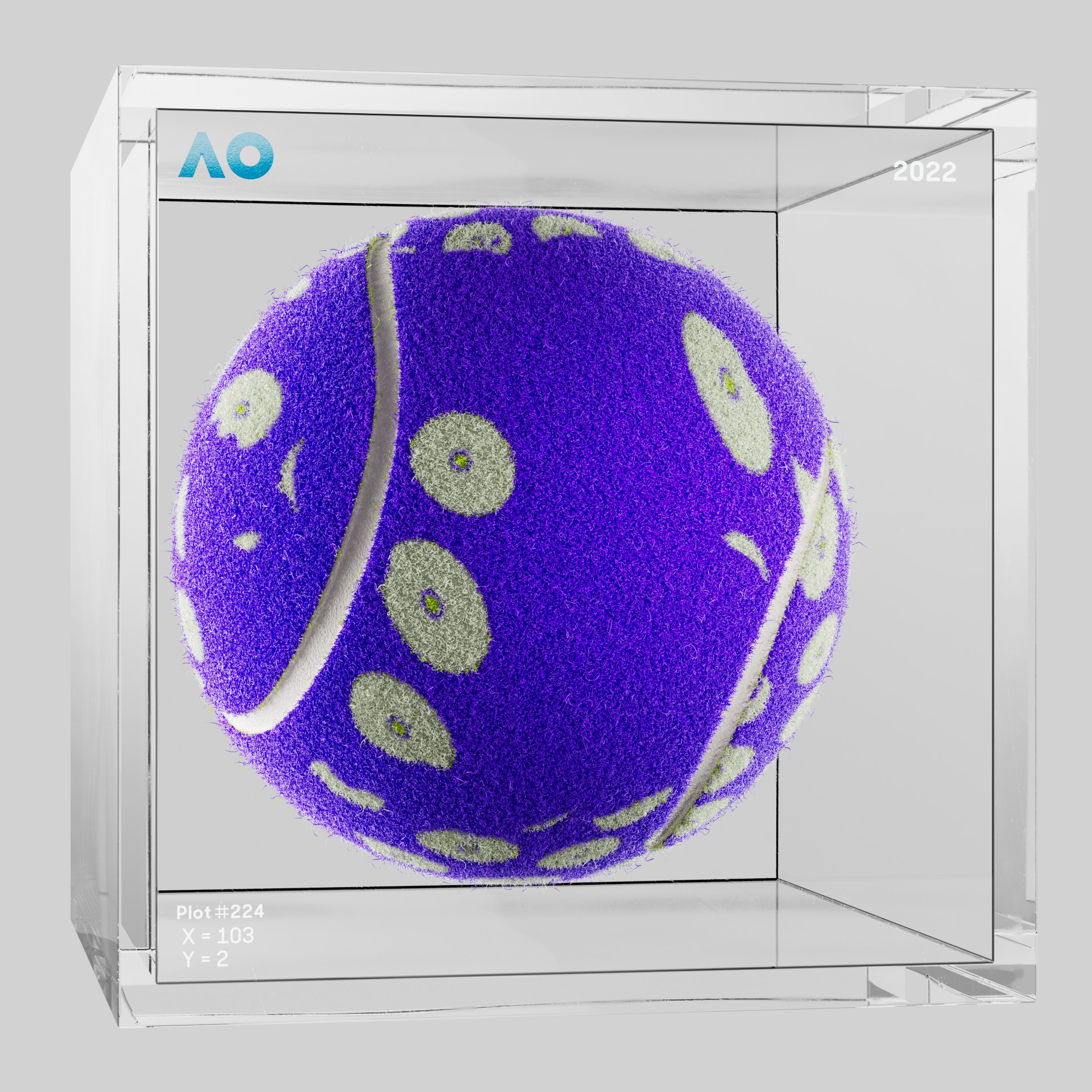 The Australian Open - The Australian Open Art Ball - AO Art Ball #909 - NFT # 909