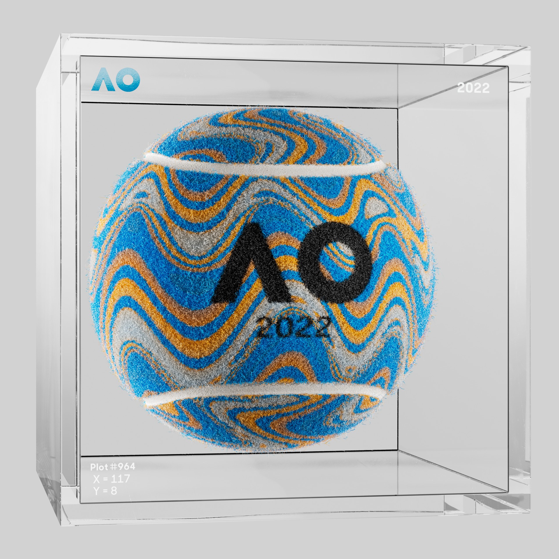 The Australian Open - The Australian Open Art Ball - AO Art Ball #916 - NFT # 916