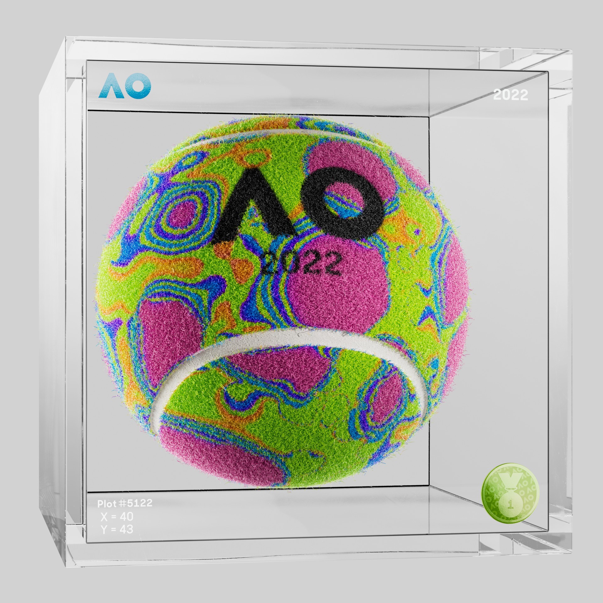 The Australian Open - The Australian Open Art Ball - AO Art Ball #921 - NFT # 921