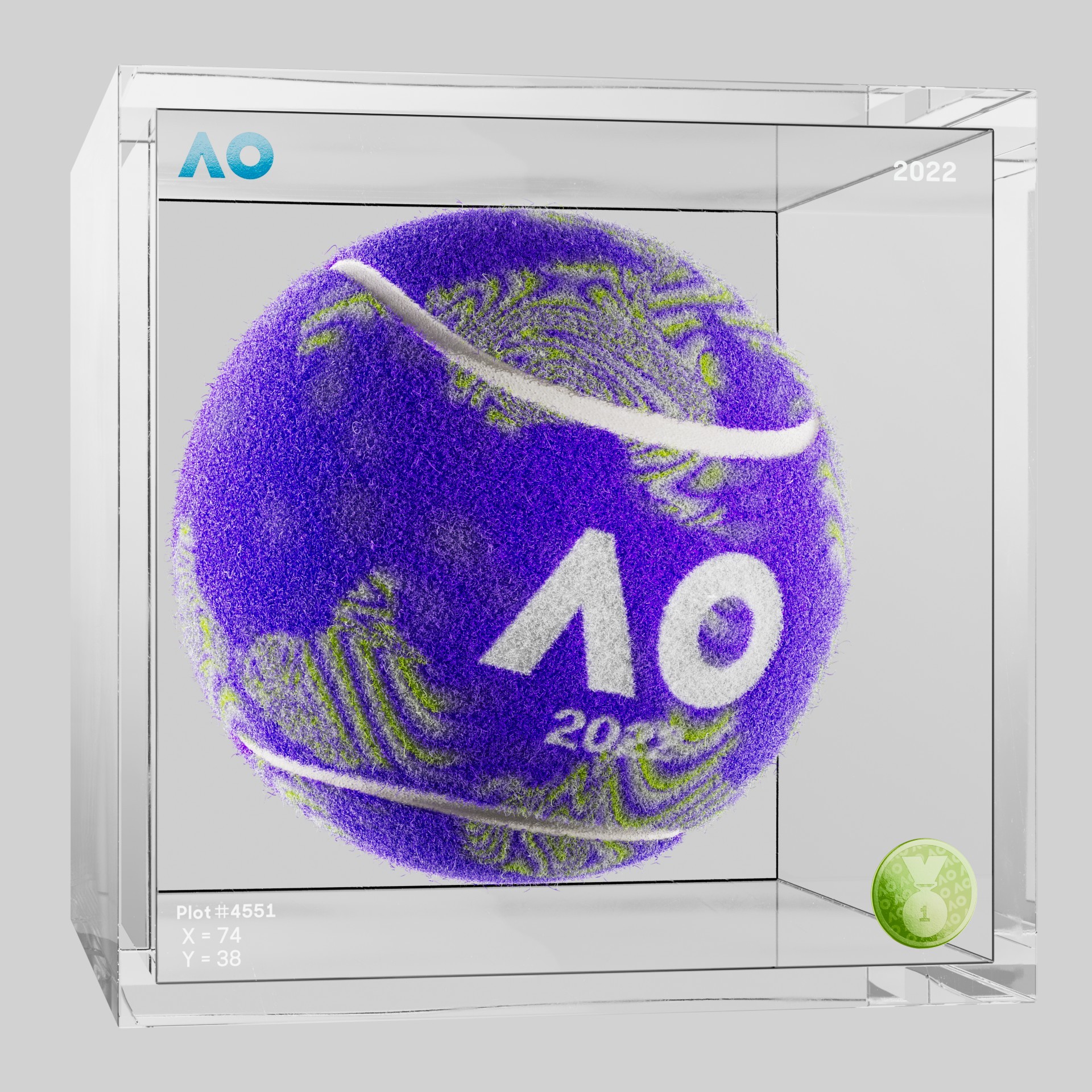 The Australian Open - The Australian Open Art Ball - AO Art Ball #927 - NFT # 927