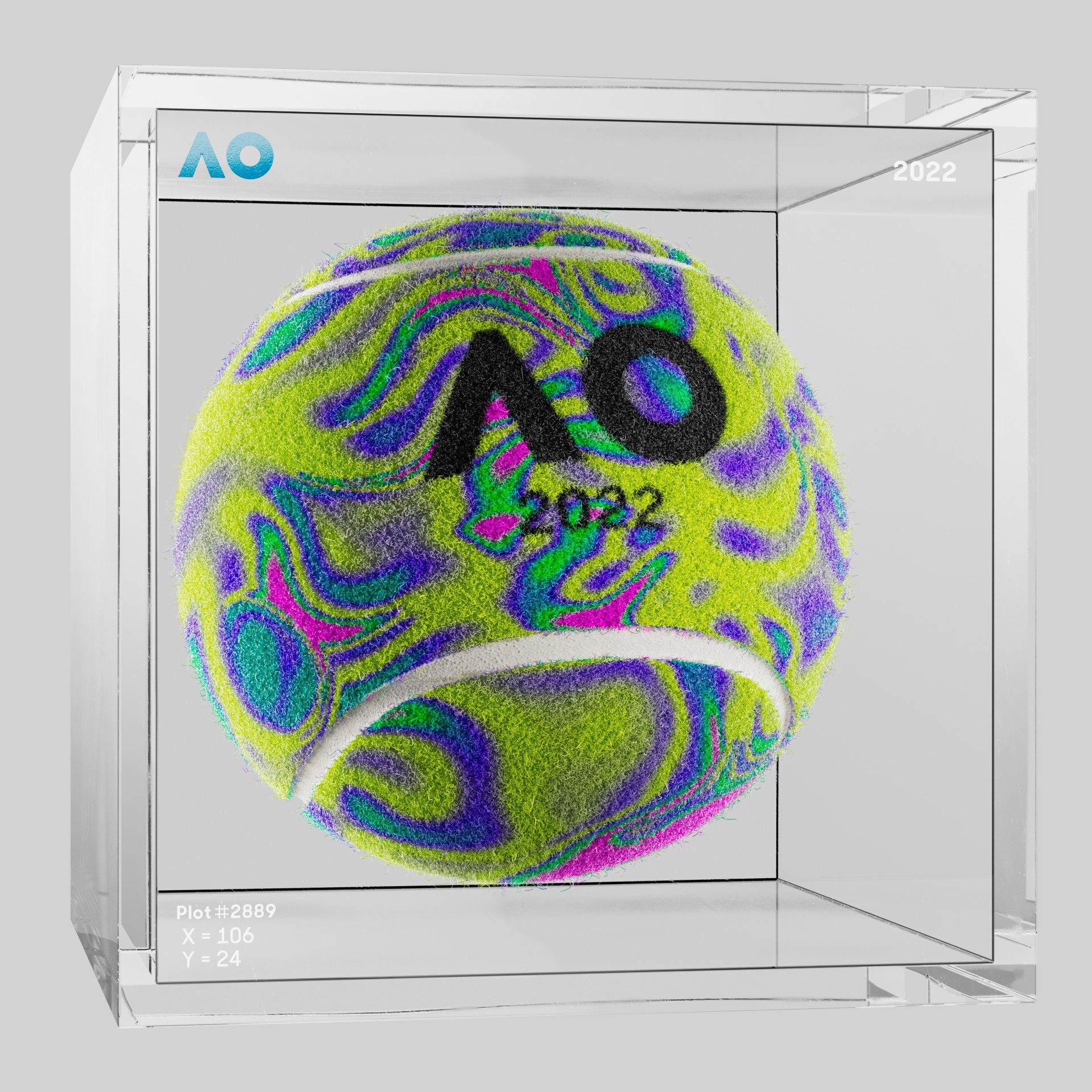 The Australian Open - The Australian Open Art Ball - AO Art Ball #929 - NFT # 929