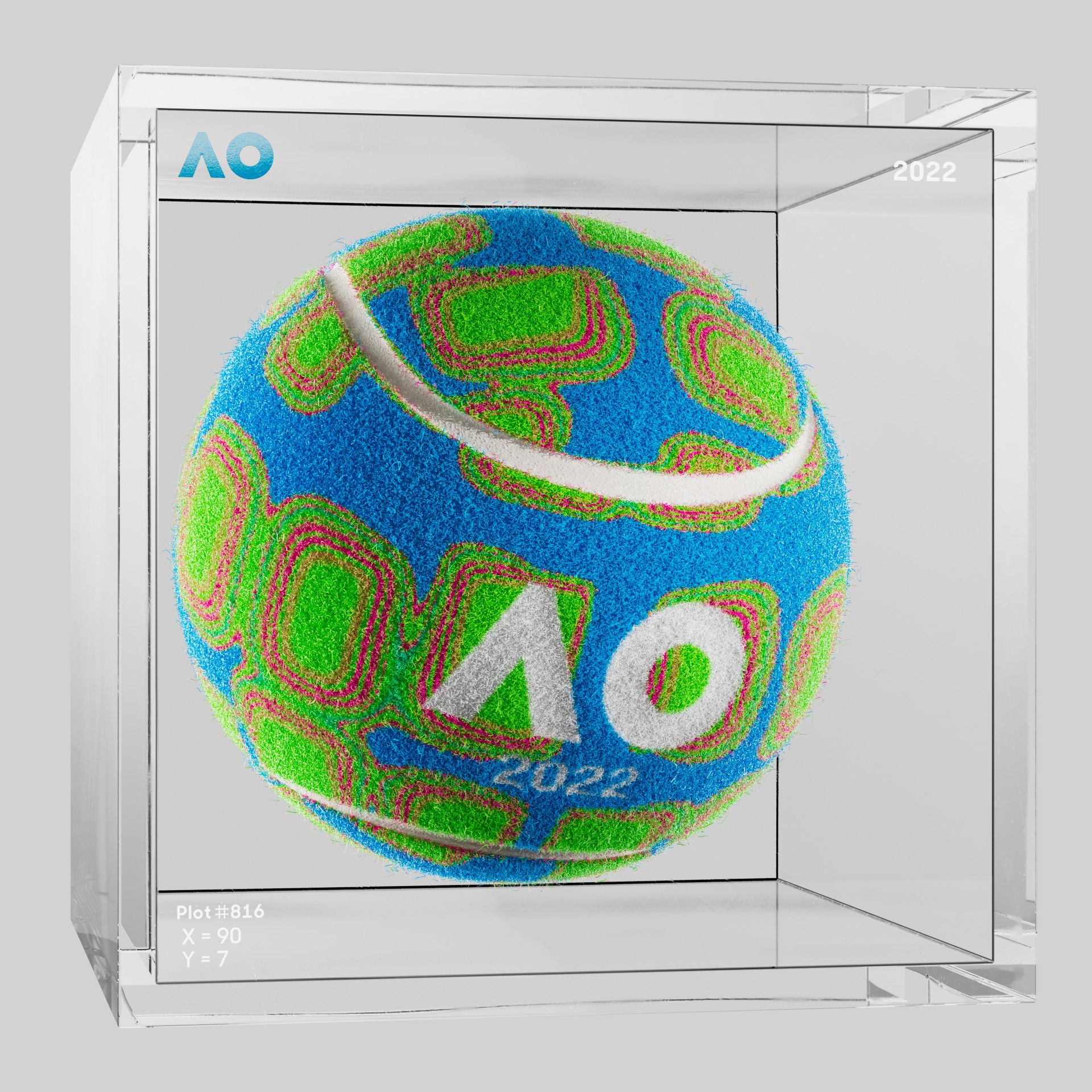 The Australian Open - The Australian Open Art Ball - AO Art Ball #930 - NFT # 930