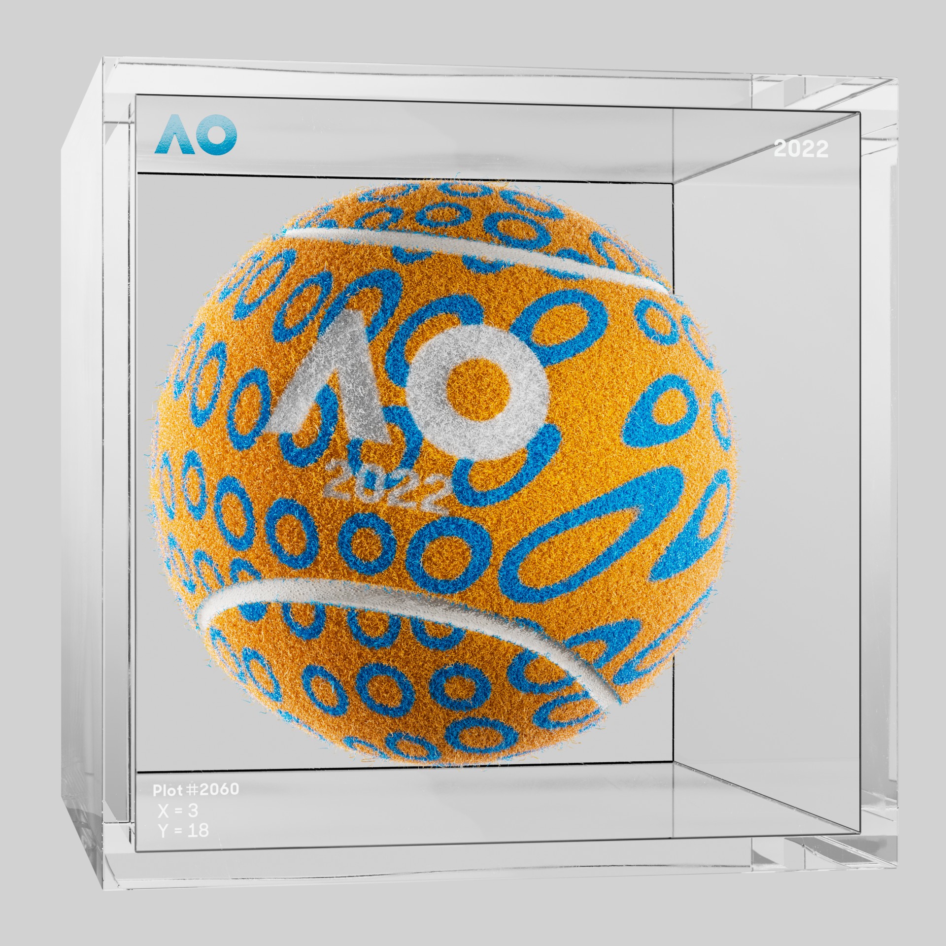 The Australian Open - The Australian Open Art Ball - AO Art Ball #933 - NFT # 933