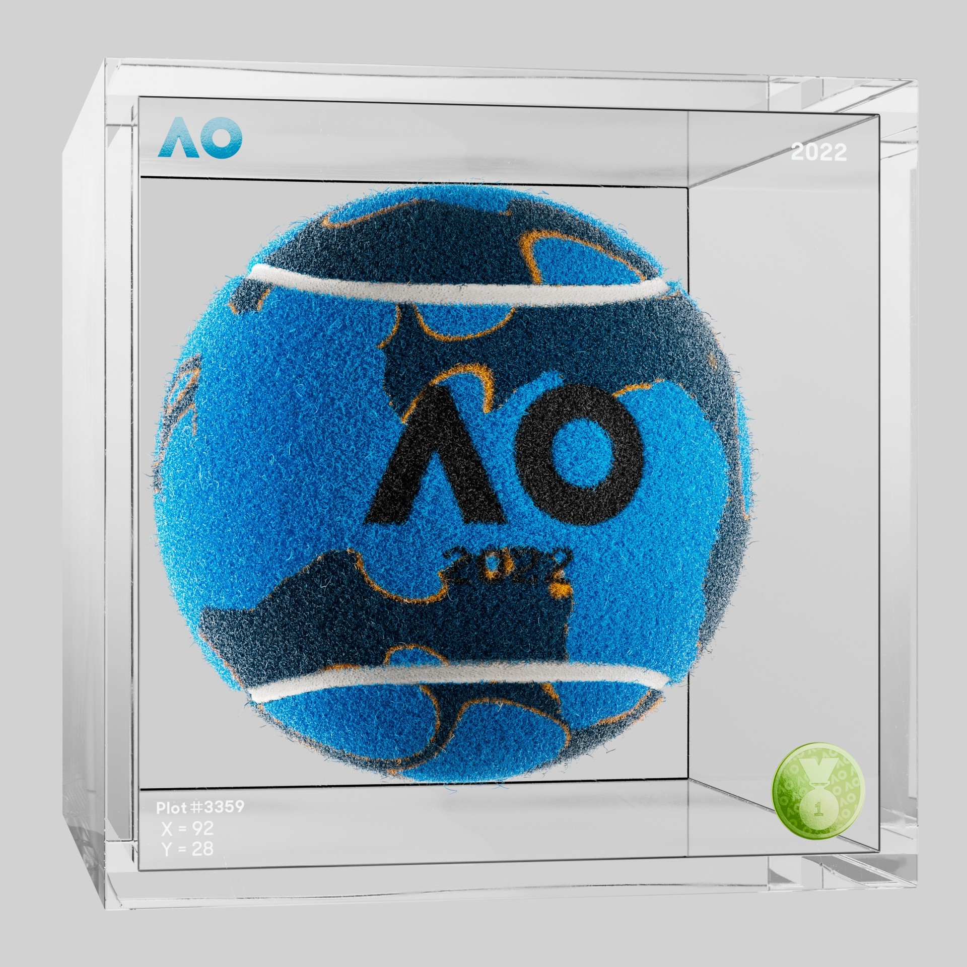 The Australian Open - The Australian Open Art Ball - AO Art Ball #958 - NFT # 958
