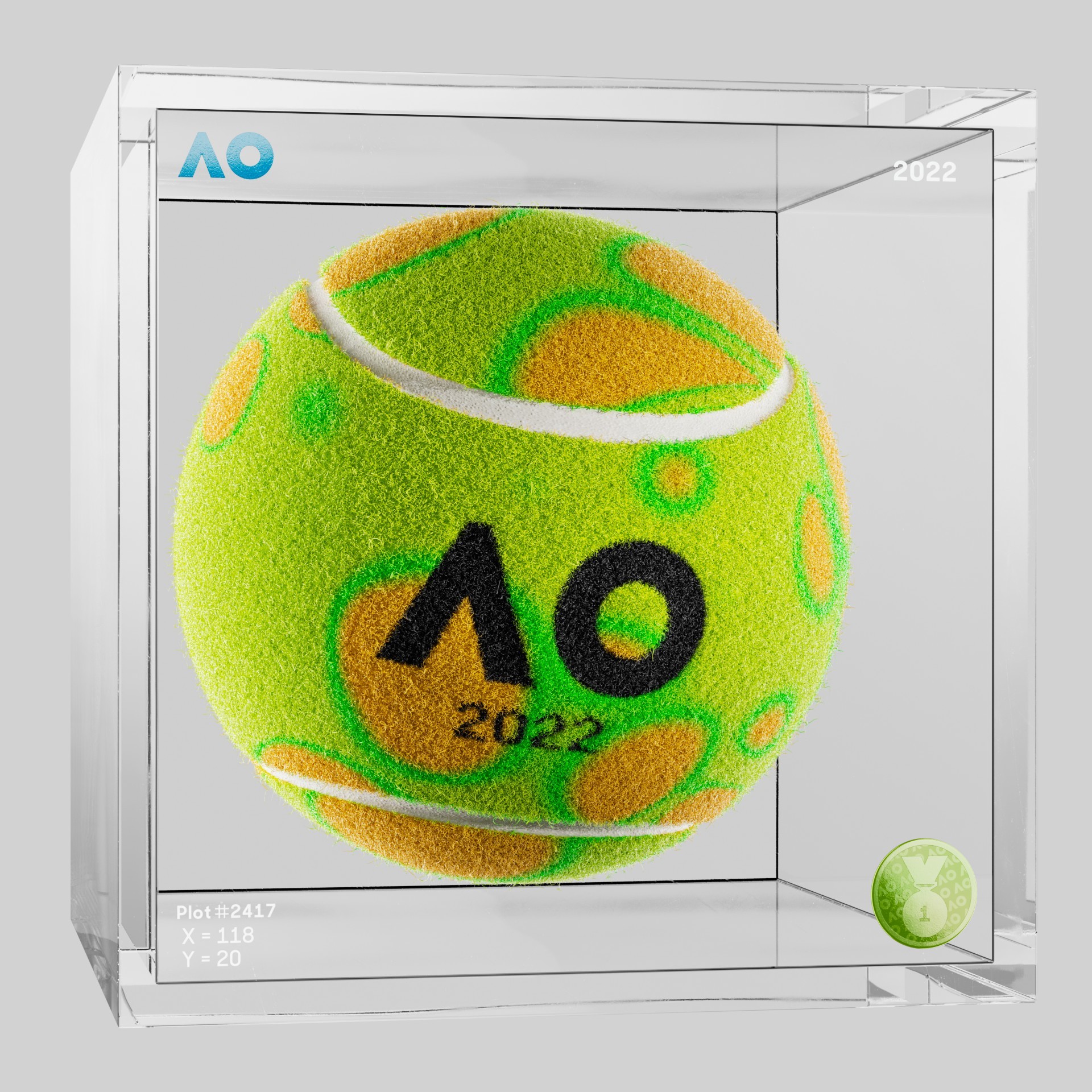 The Australian Open - The Australian Open Art Ball - AO Art Ball #96 - NFT # 96