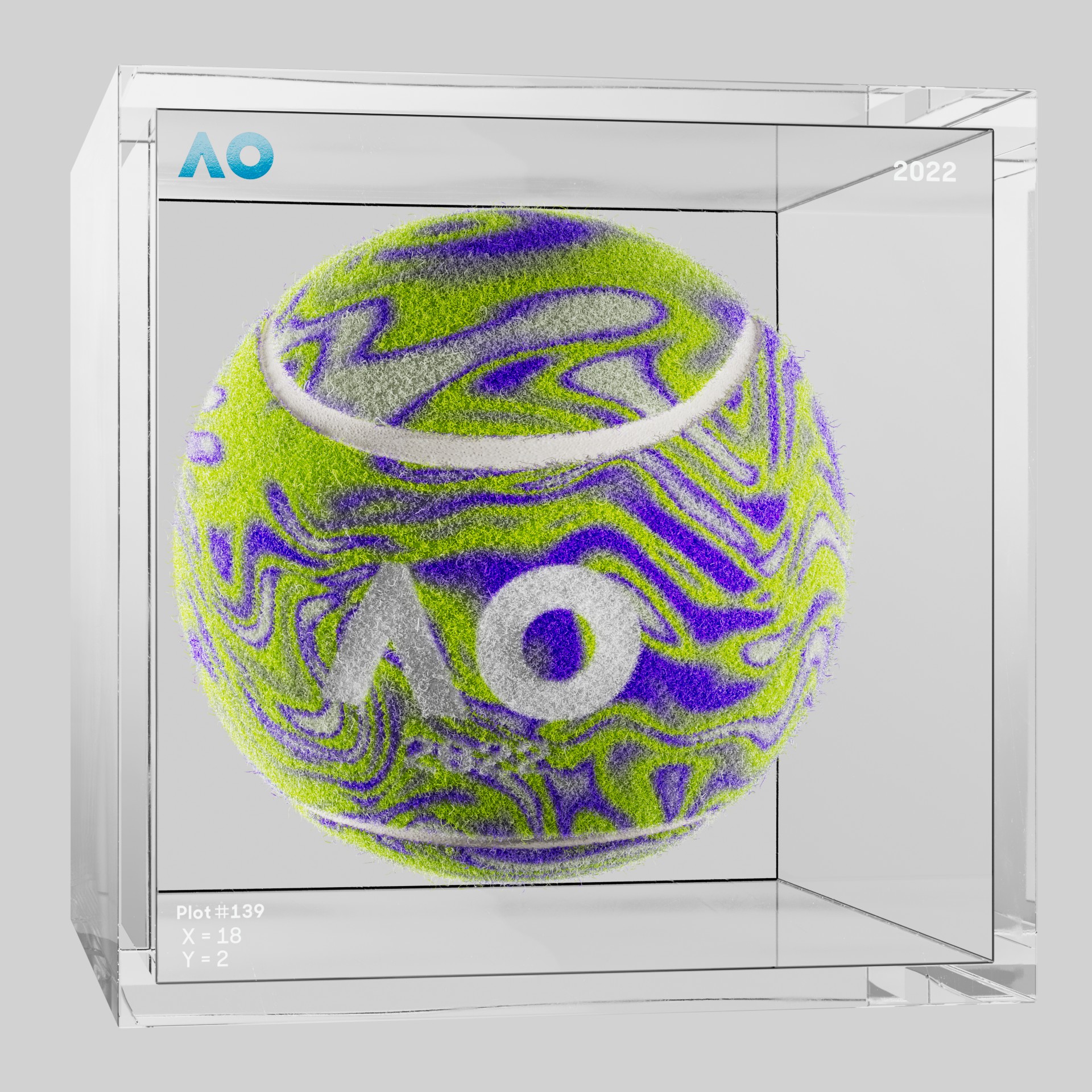 The Australian Open - The Australian Open Art Ball - AO Art Ball #963 - NFT # 963