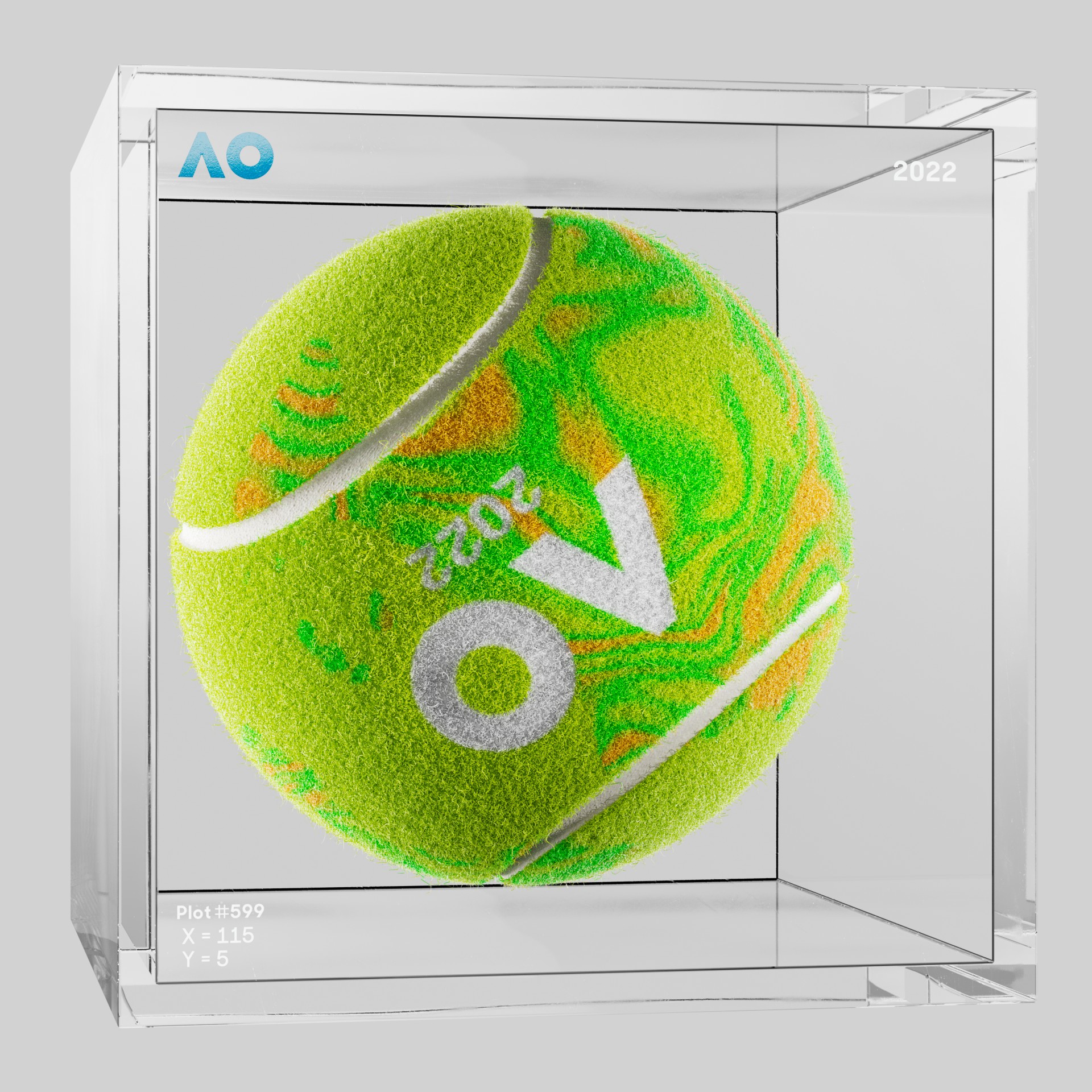 The Australian Open - The Australian Open Art Ball - AO Art Ball #967 - NFT # 967