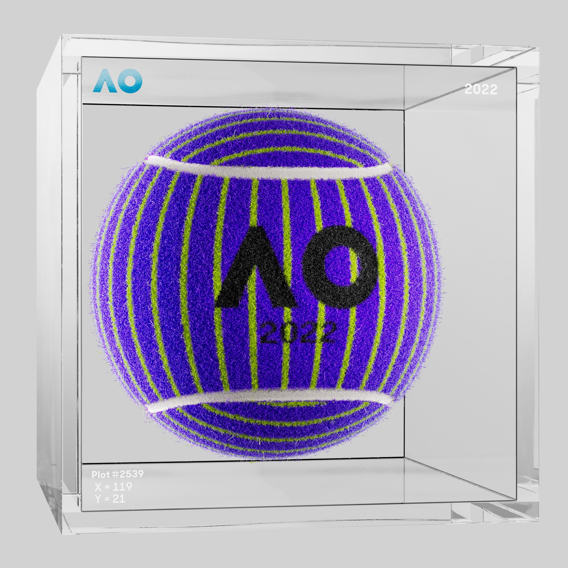 The Australian Open - The Australian Open Art Ball - AO Art Ball #973 - NFT # 973