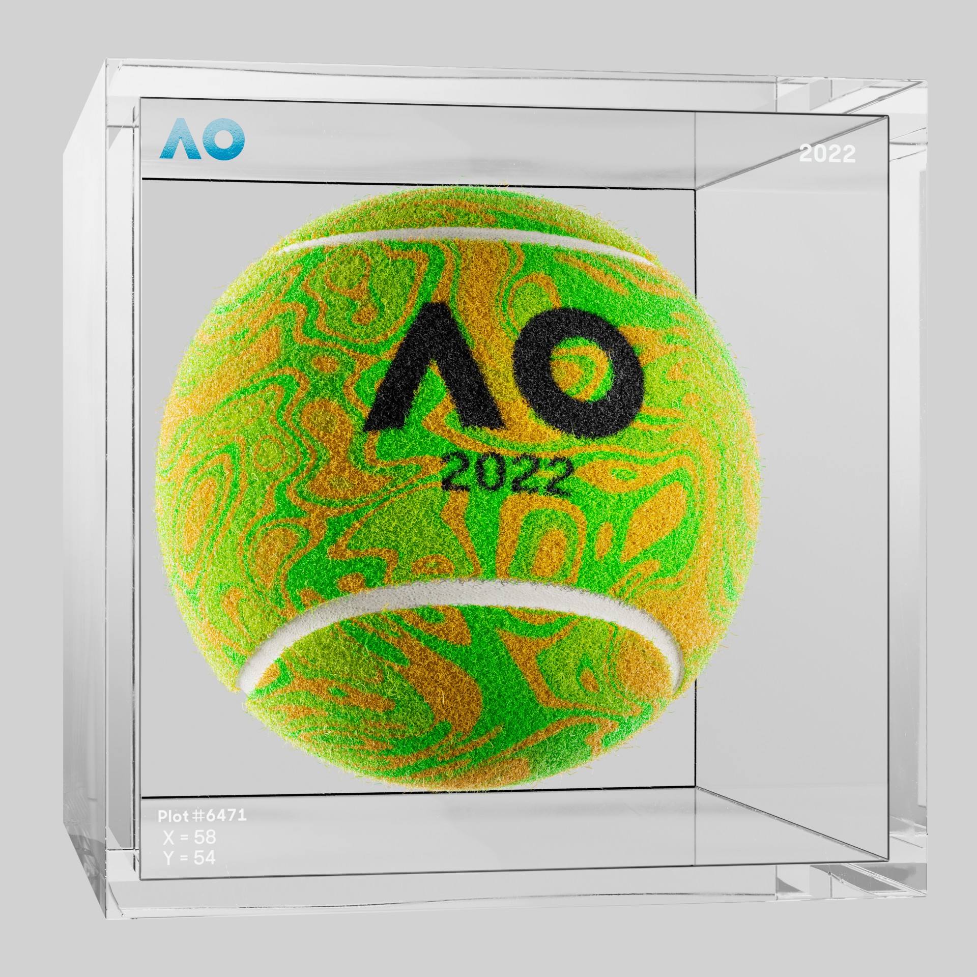 The Australian Open - The Australian Open Art Ball - AO Art Ball #975 - NFT # 975