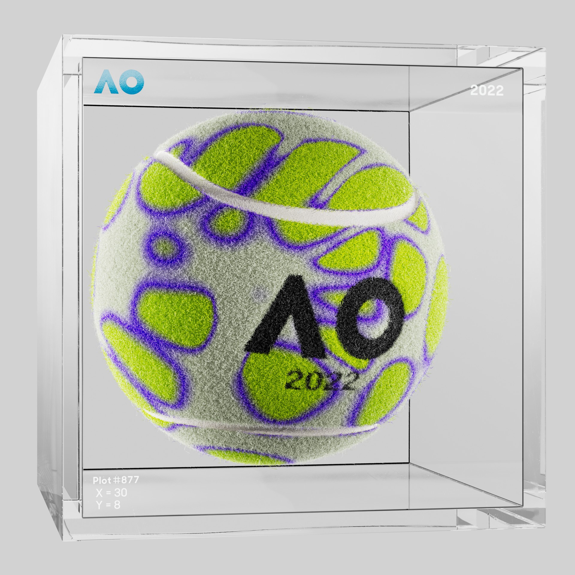 The Australian Open - The Australian Open Art Ball - AO Art Ball #989 - NFT # 989