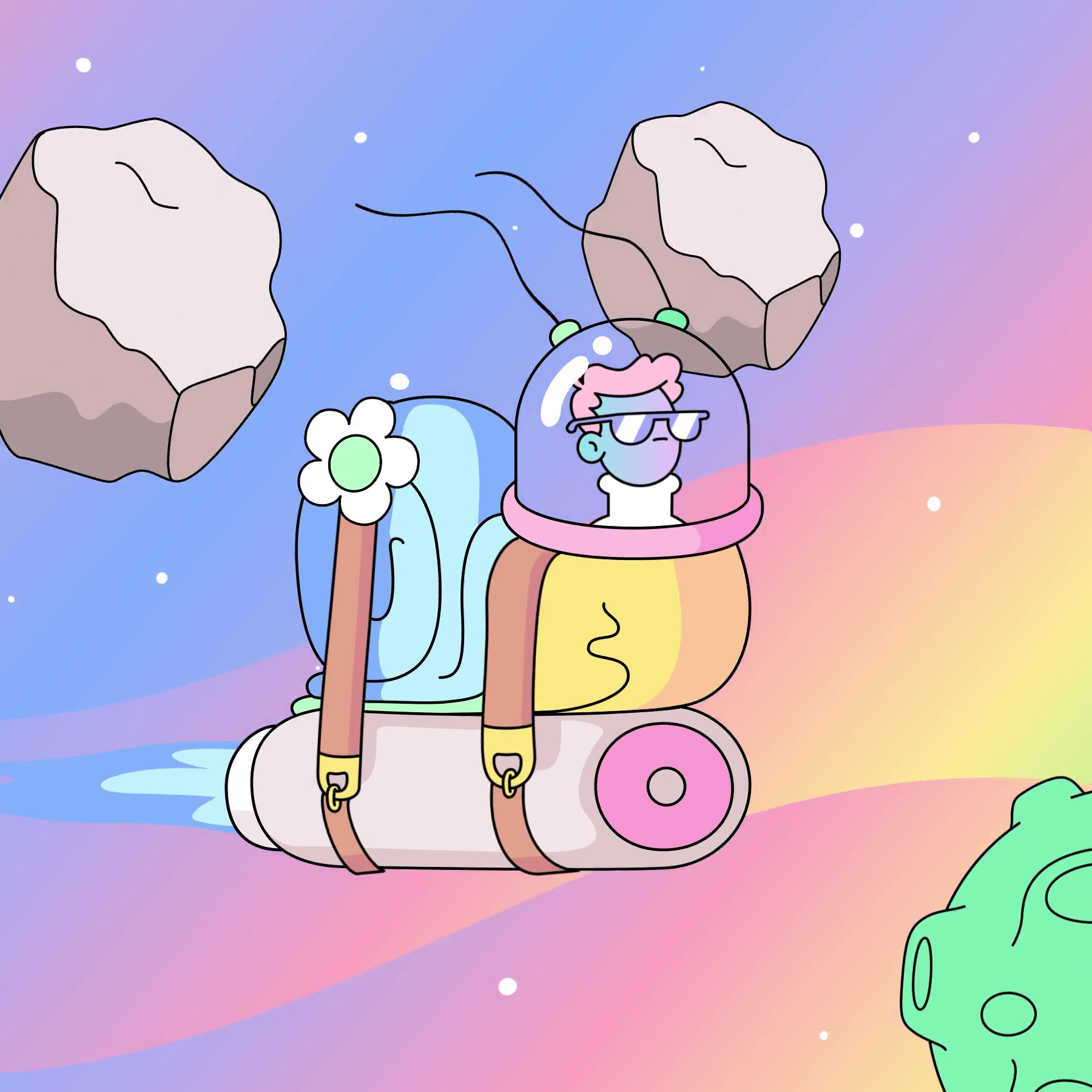 The Doodles Founders - Space Doodles - Space Doodle #9698 - NFT # 9698