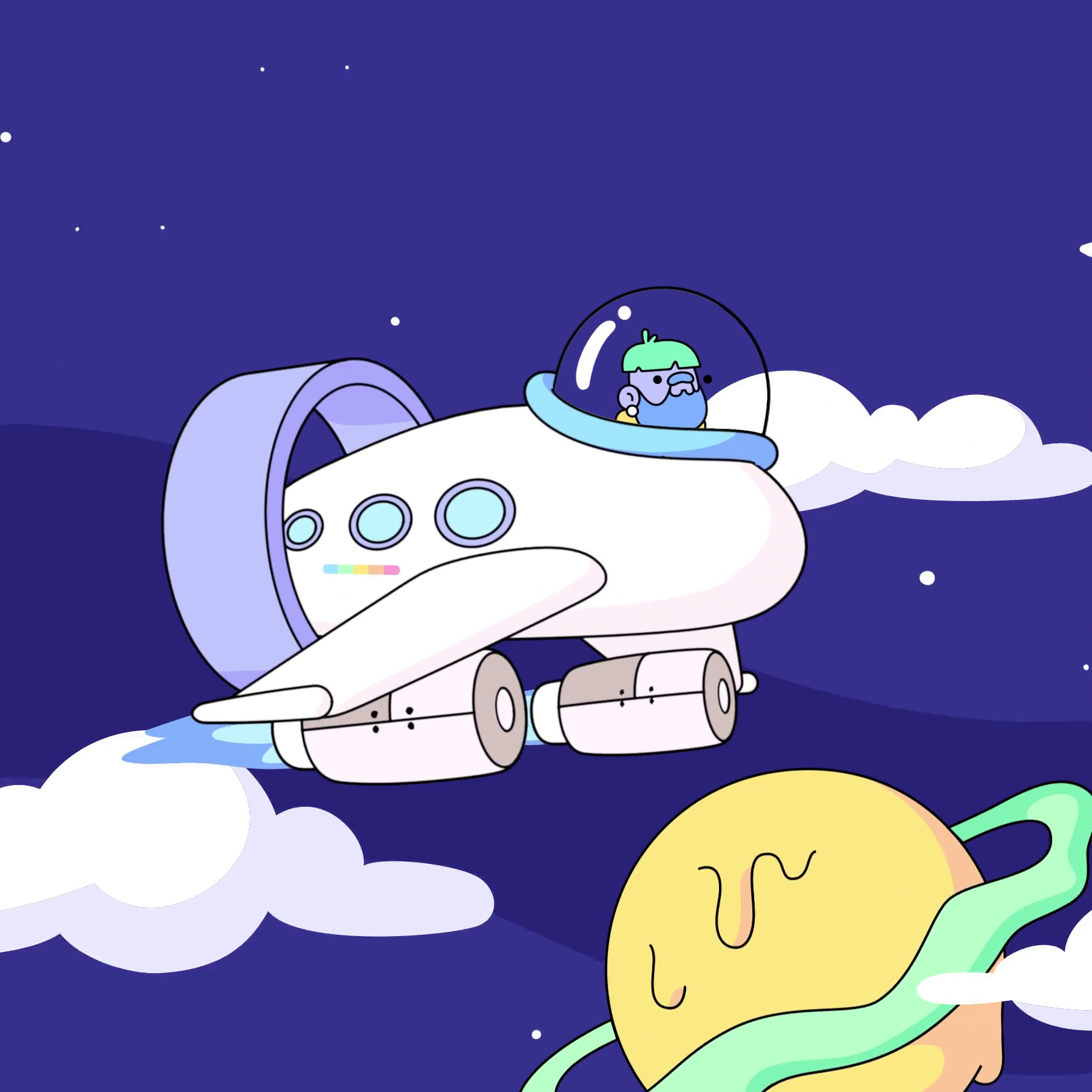 The Doodles Founders - Space Doodles - Space Doodle #24 - NFT # 24