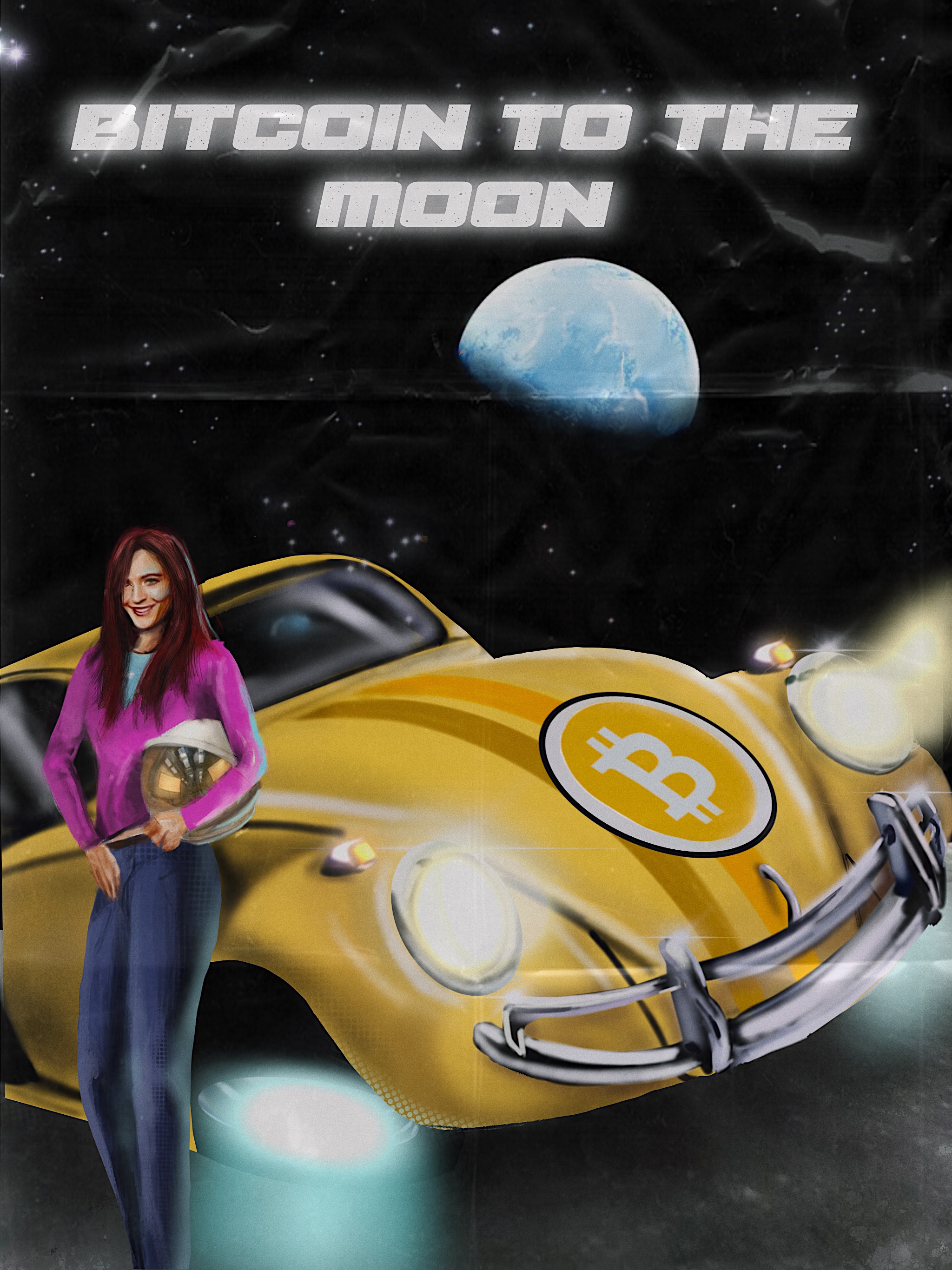 Lindsay Lohan - Rarible Marketplace v1 - Bitcoin to the Moon - NFT # 328277
