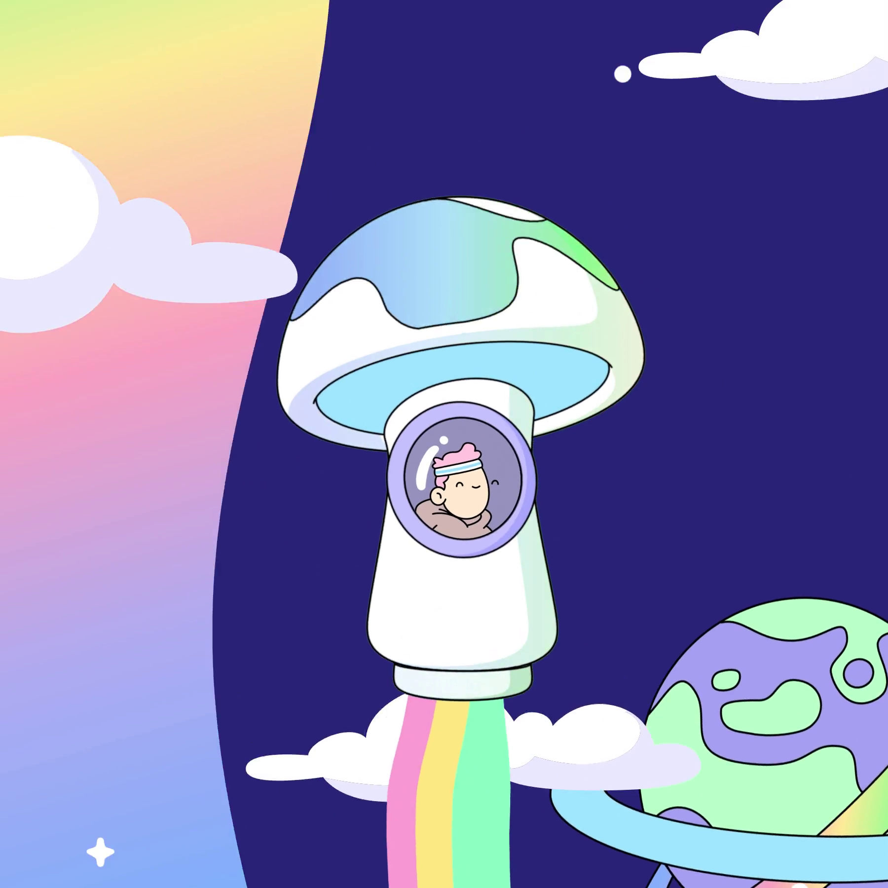 The Doodles Founders - Space Doodles - Space Doodle #43 - NFT # 43