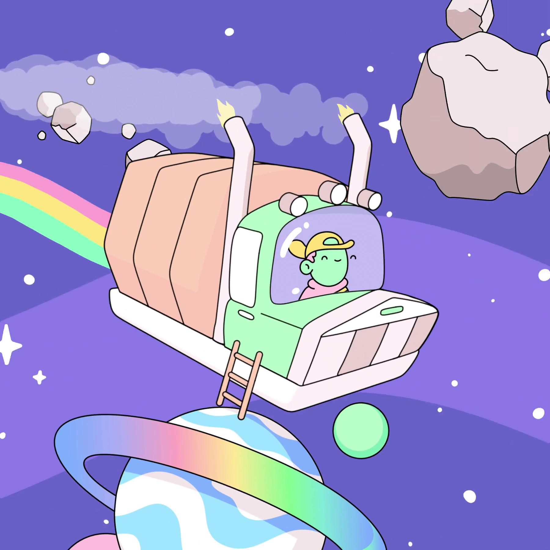 The Doodles Founders - Space Doodles - Space Doodle #158 - NFT # 158