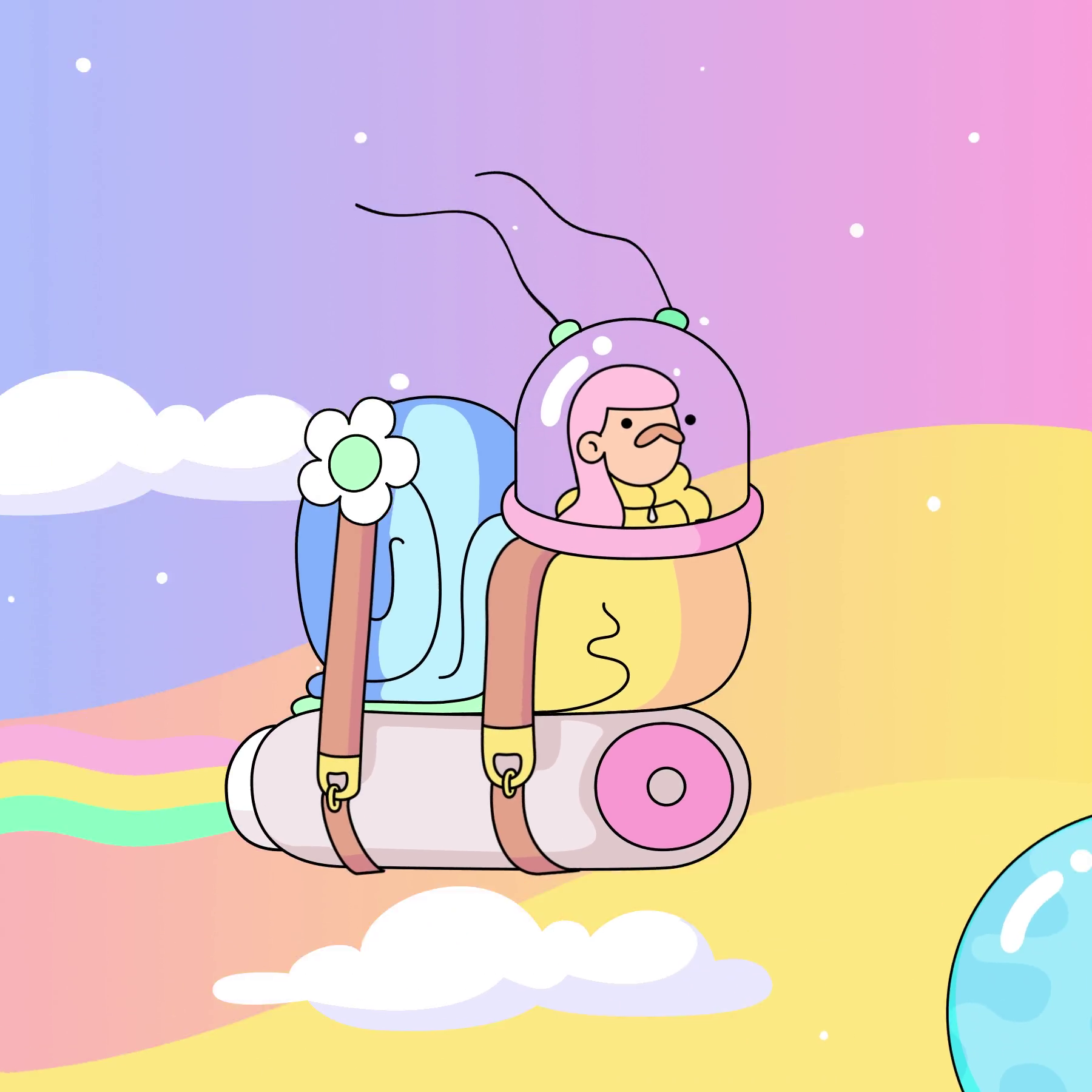 The Doodles Founders - Space Doodles - Space Doodle #9807 - NFT # 9807