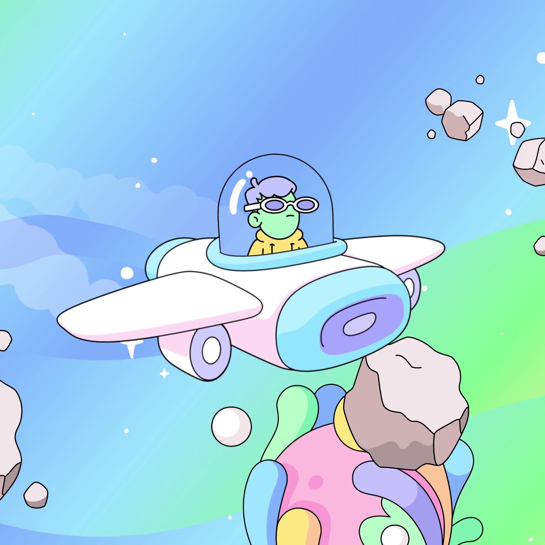 The Doodles Founders - Space Doodles - Space Doodle #135 - NFT # 135