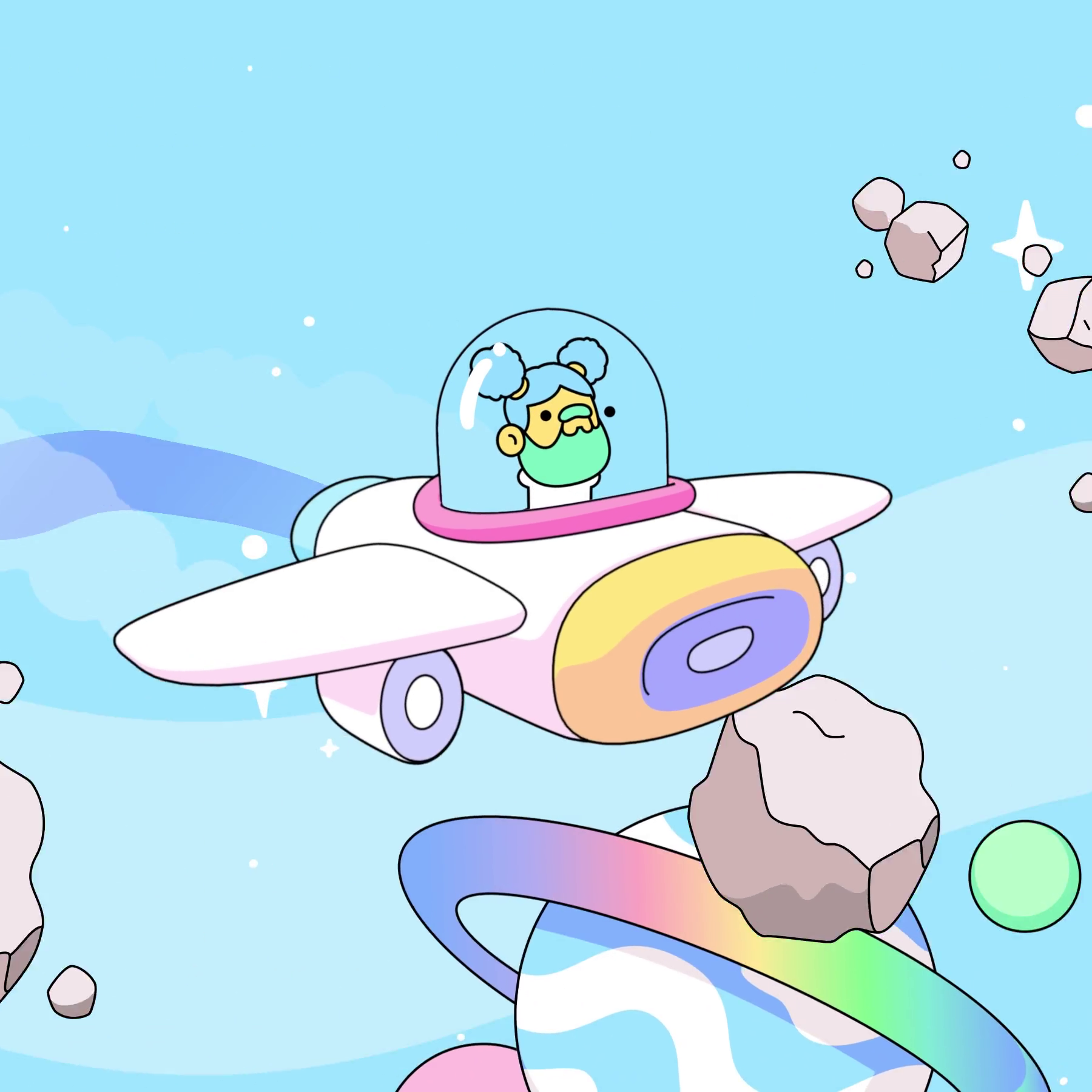 The Doodles Founders - Space Doodles - Space Doodle #17 - NFT # 17