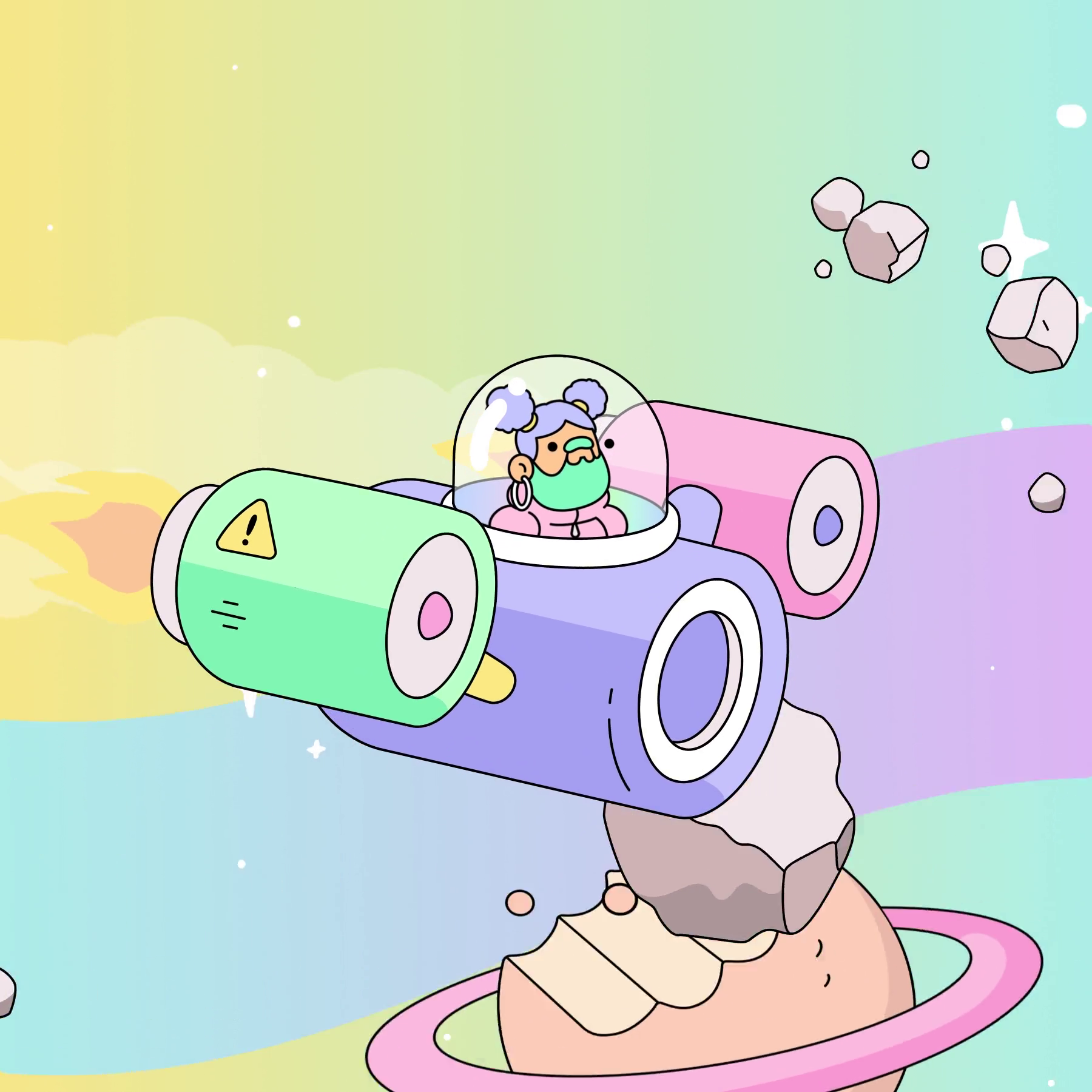 The Doodles Founders - Space Doodles - Space Doodle #410 - NFT # 410