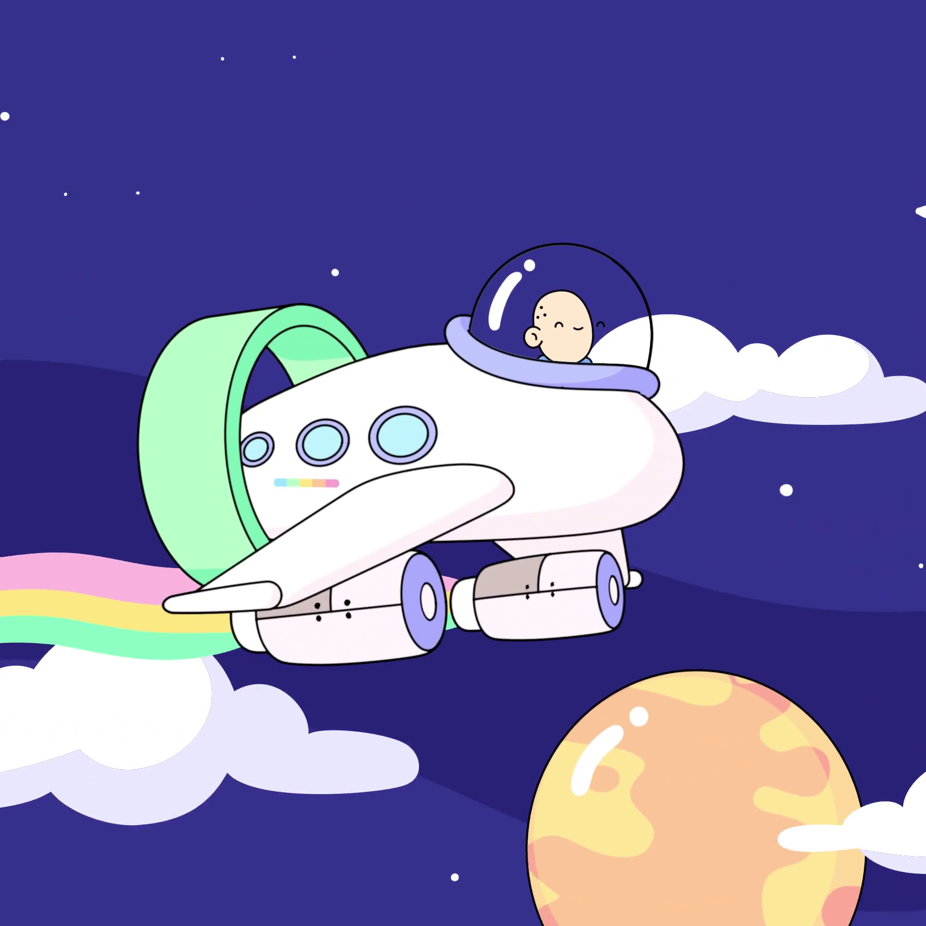 The Doodles Founders - Space Doodles - Space Doodle #196 - NFT # 196