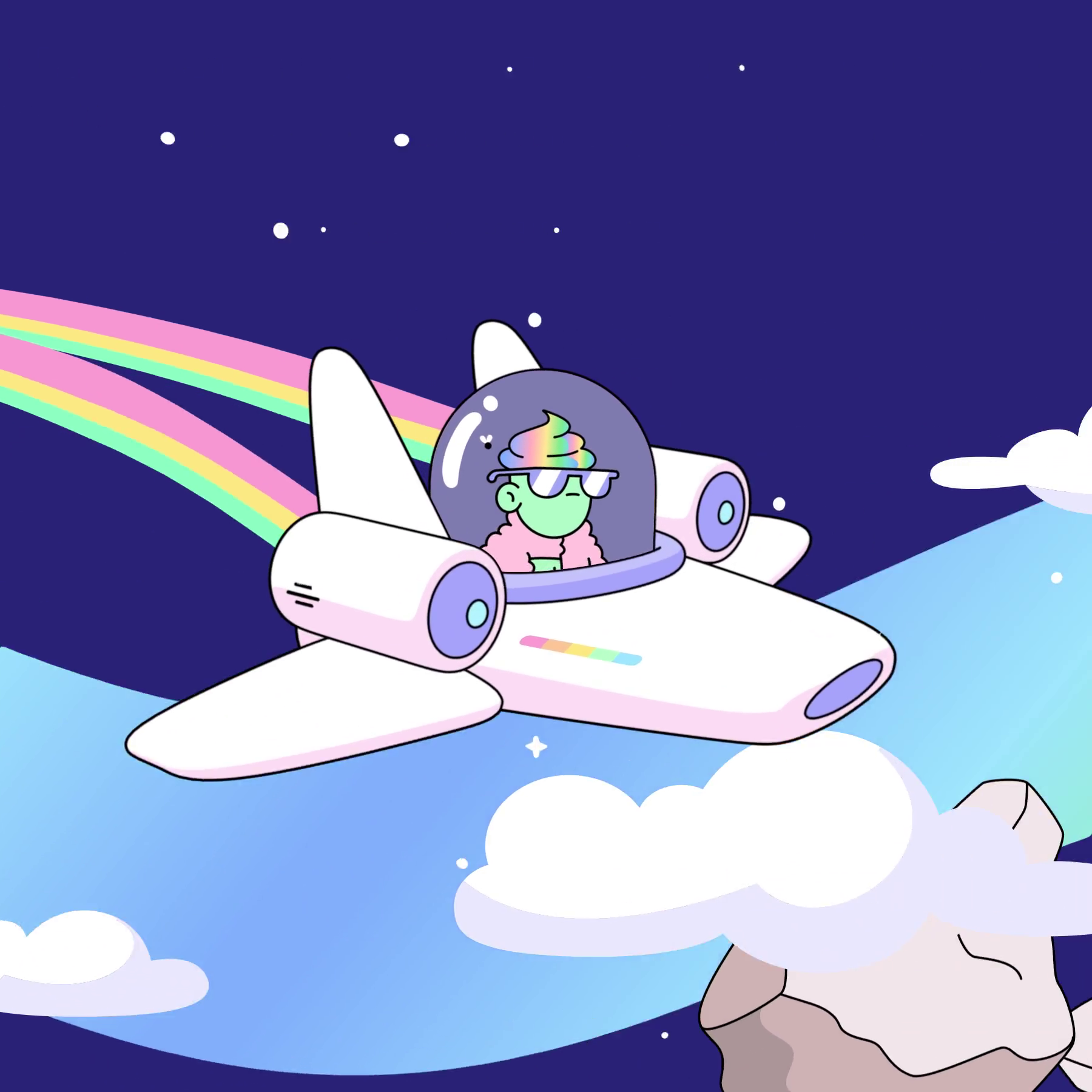 The Doodles Founders - Space Doodles - Space Doodle #489 - NFT # 489