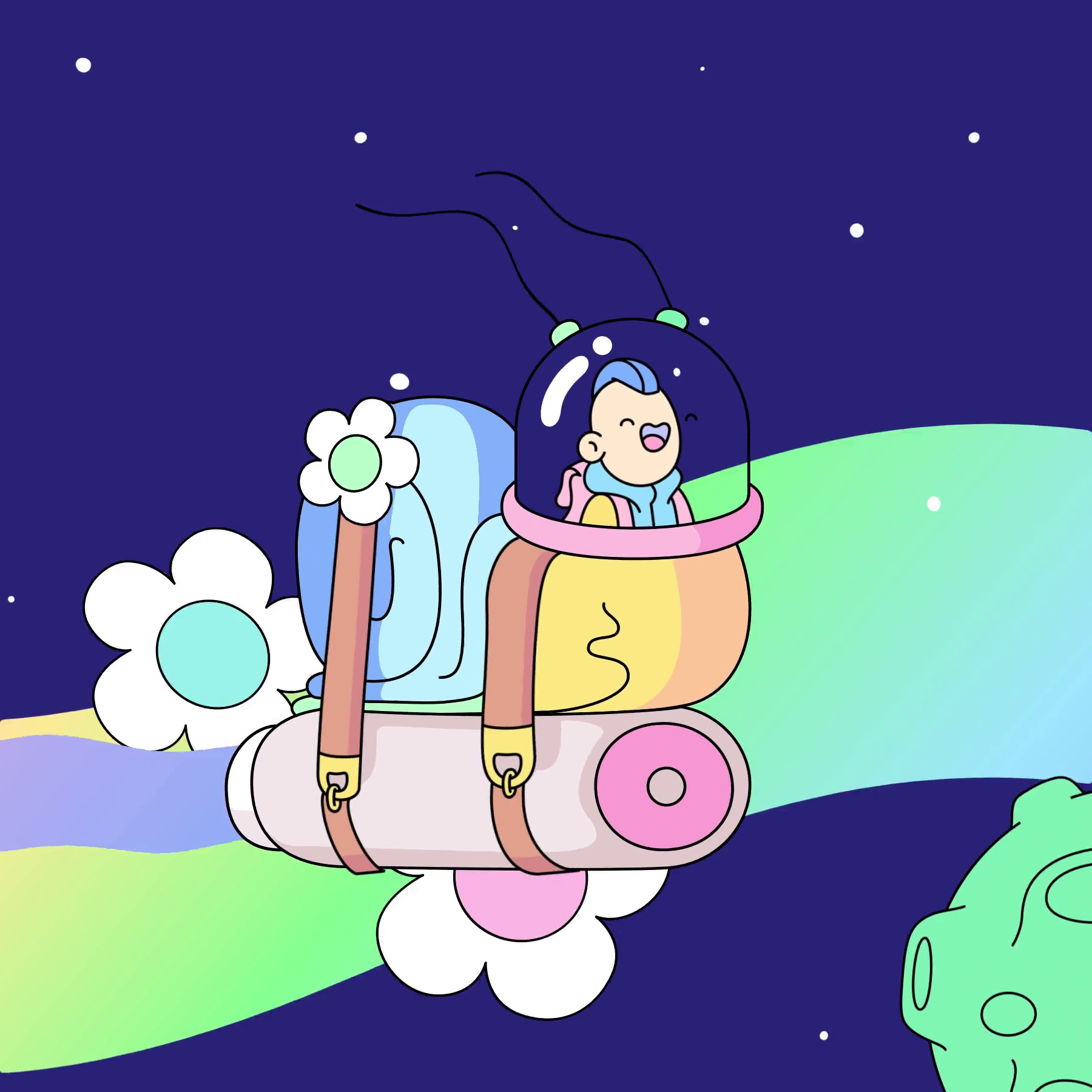 The Doodles Founders - Space Doodles - Space Doodle #451 - NFT # 451