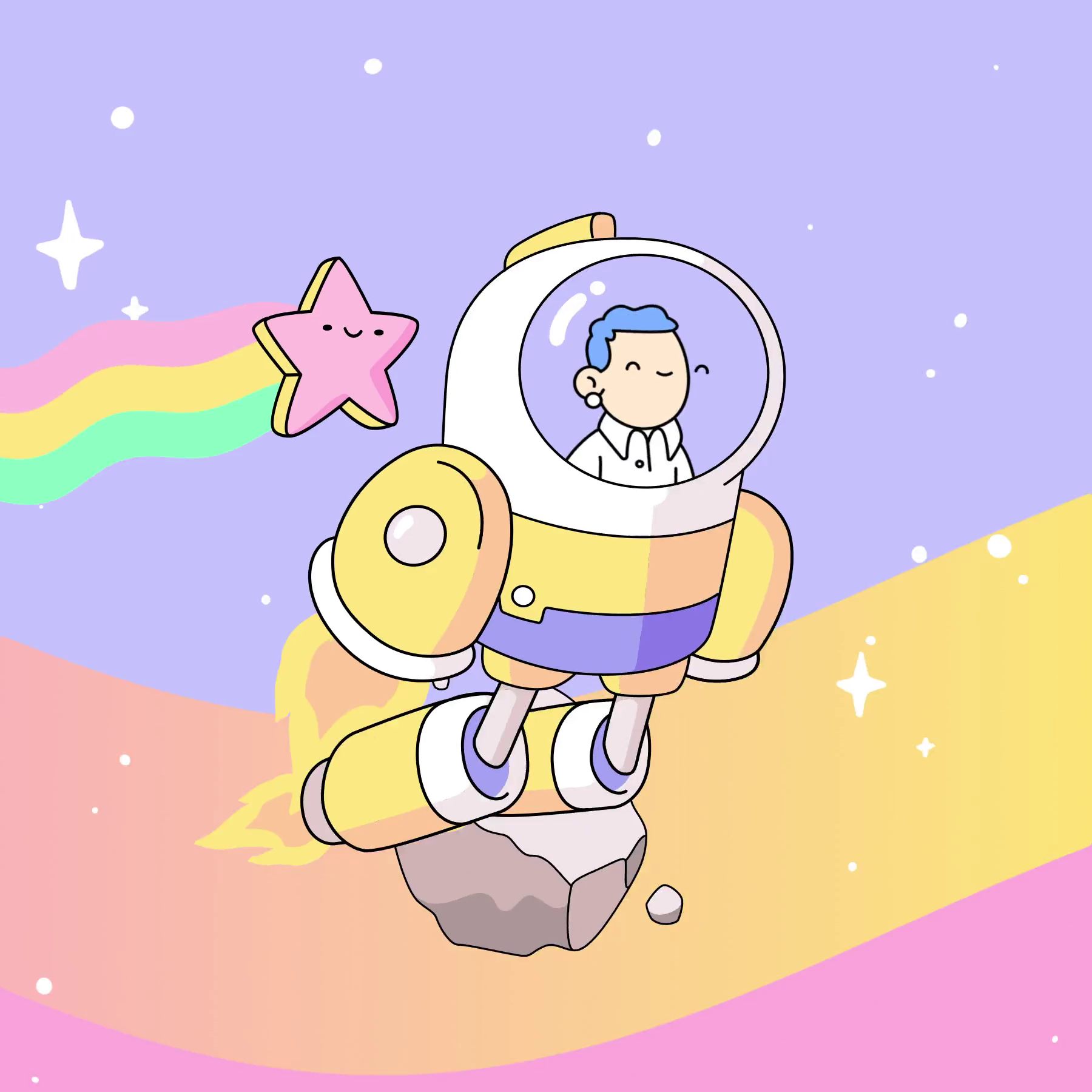 The Doodles Founders - Space Doodles - Space Doodle #9792 - NFT # 9792