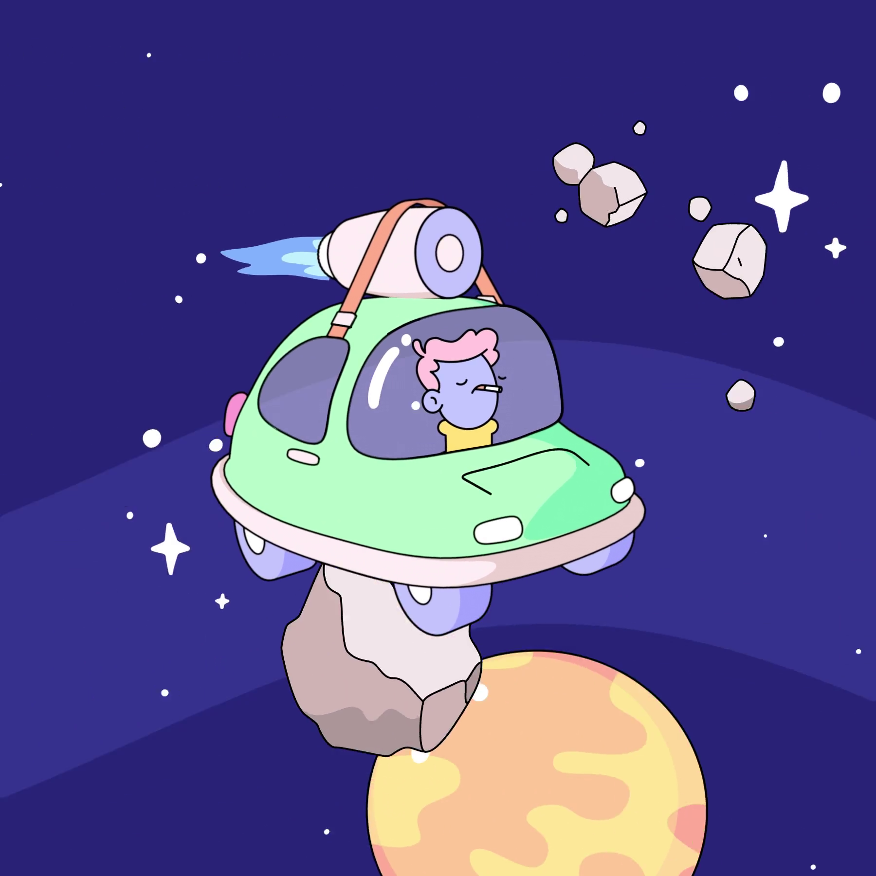 The Doodles Founders - Space Doodles - Space Doodle #159 - NFT # 159